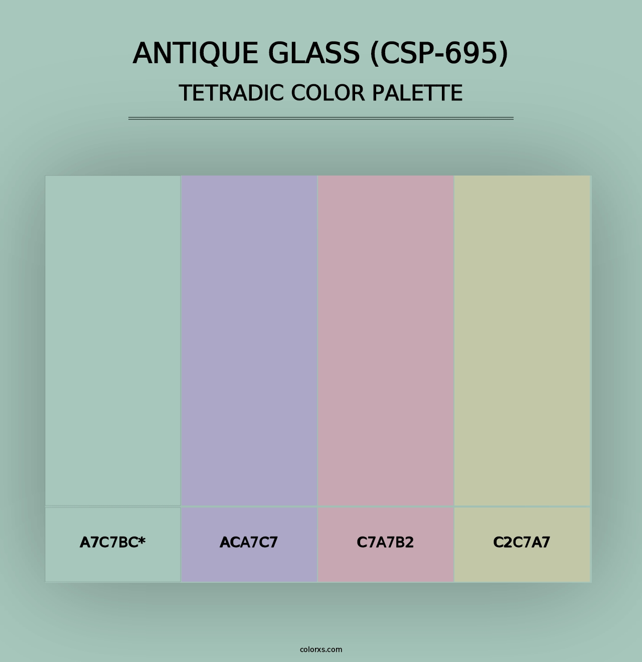 Antique Glass (CSP-695) - Tetradic Color Palette