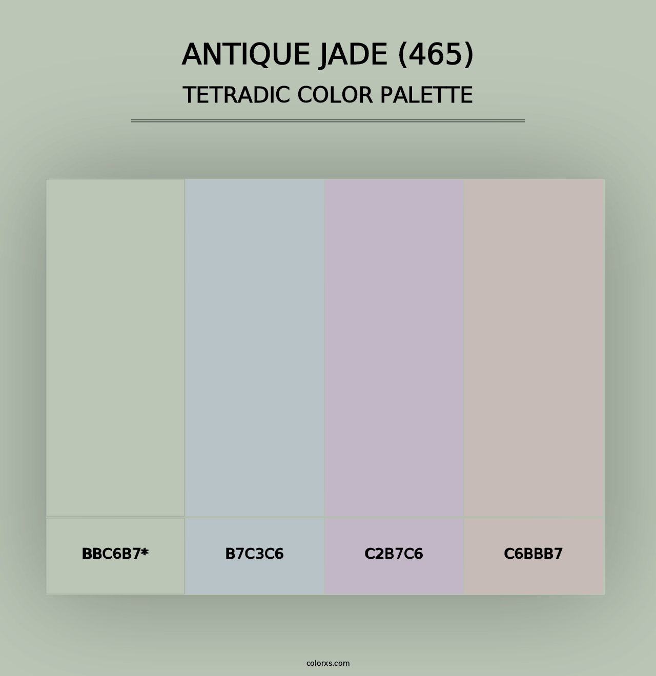 Antique Jade (465) - Tetradic Color Palette