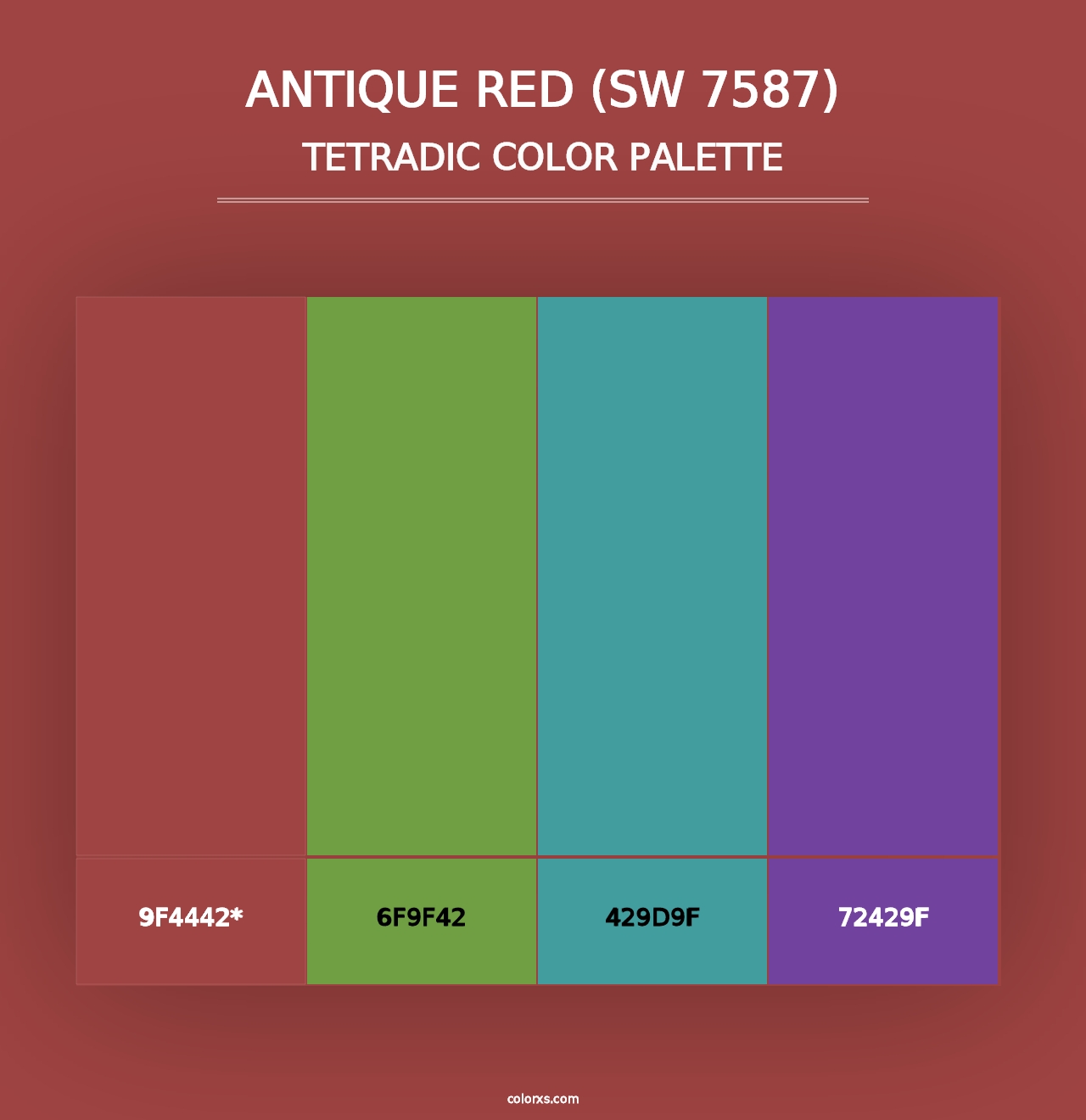 Antique Red (SW 7587) - Tetradic Color Palette