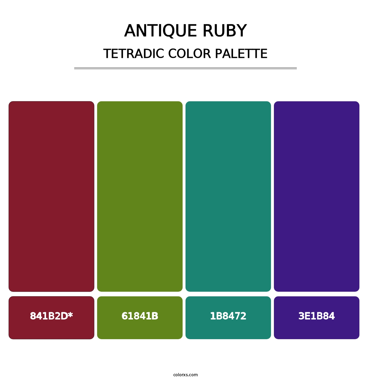 Antique Ruby - Tetradic Color Palette