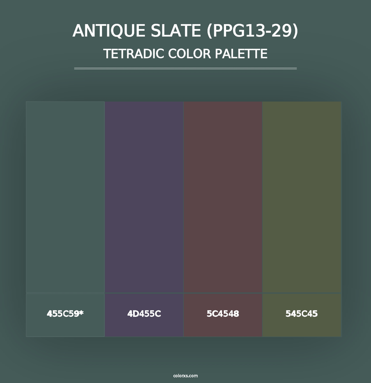 Antique Slate (PPG13-29) - Tetradic Color Palette