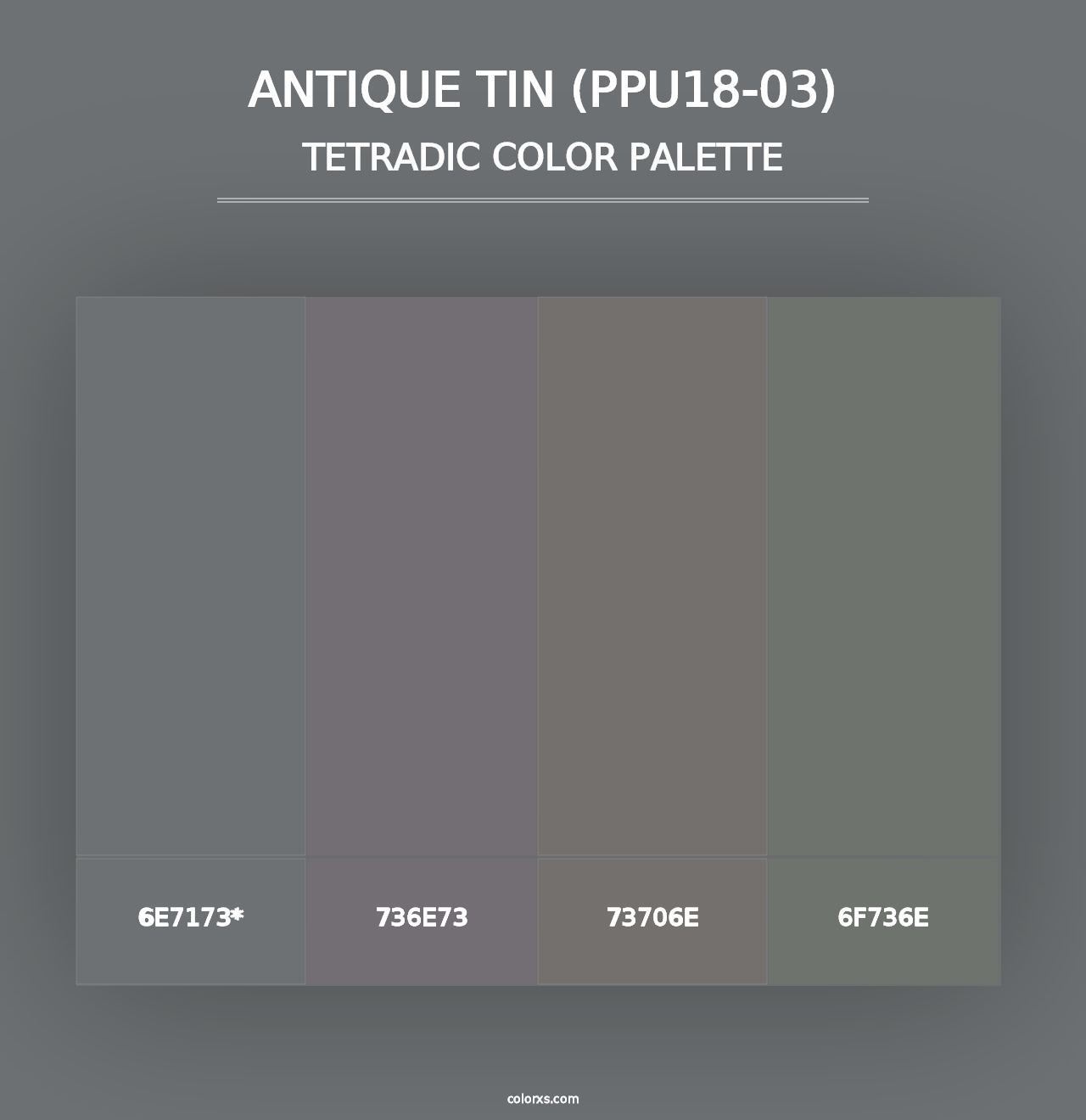 Antique Tin (PPU18-03) - Tetradic Color Palette