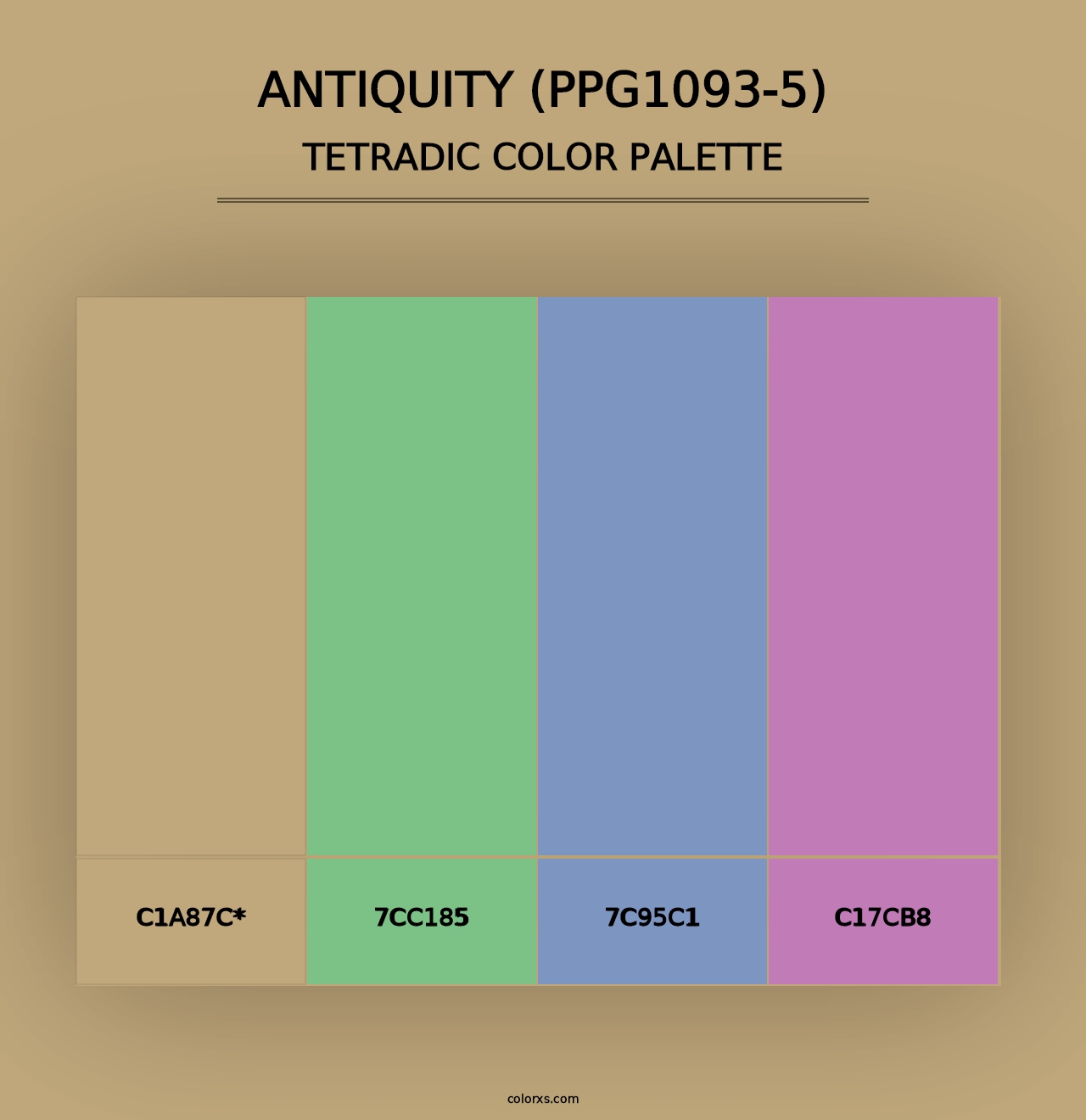 Antiquity (PPG1093-5) - Tetradic Color Palette