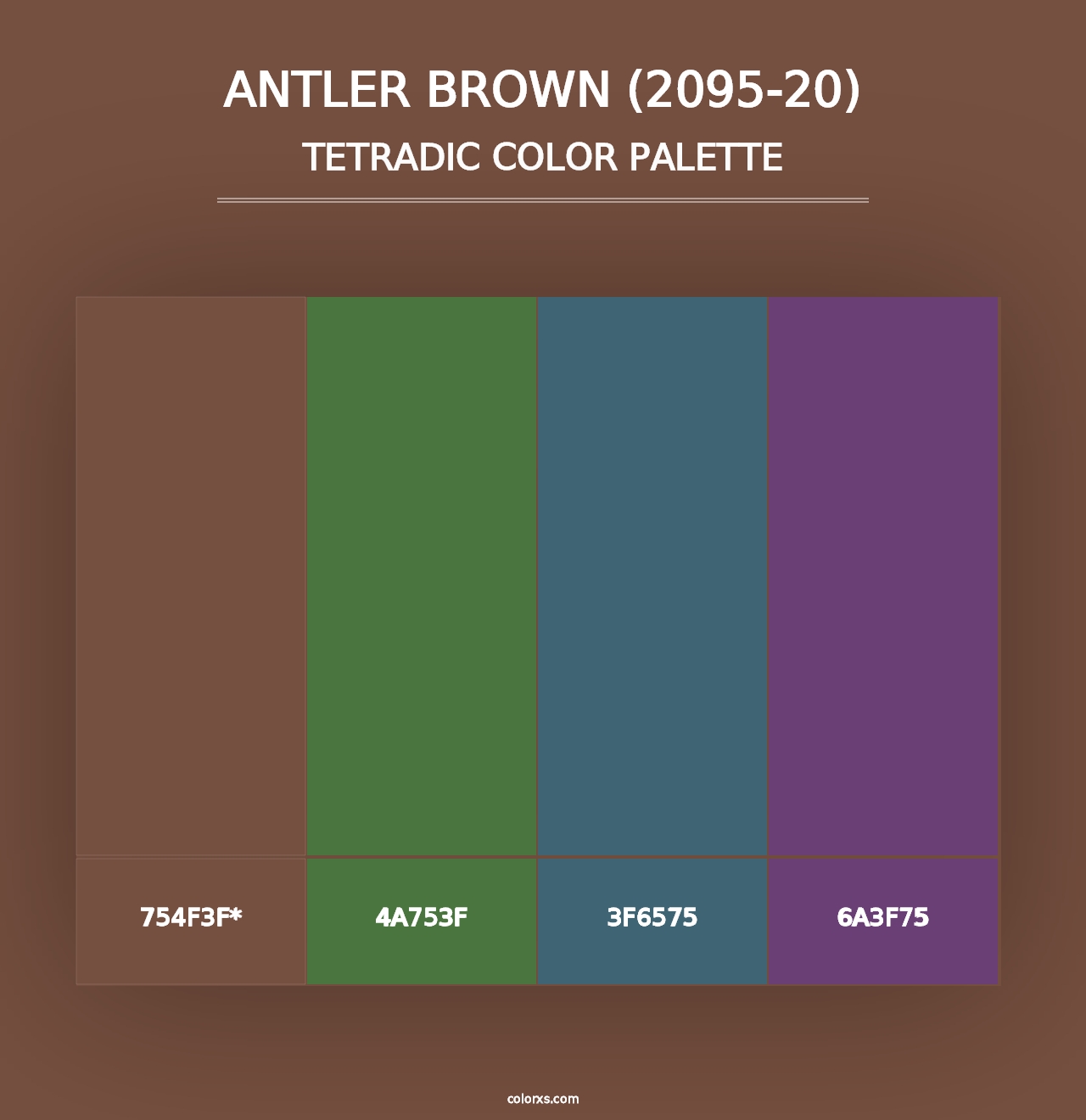 Antler Brown (2095-20) - Tetradic Color Palette