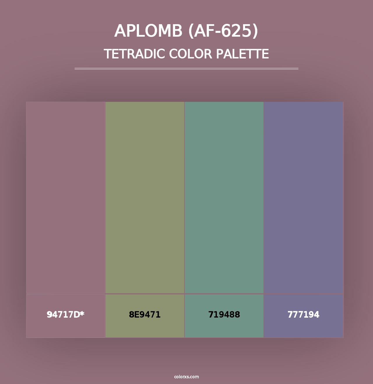 Aplomb (AF-625) - Tetradic Color Palette