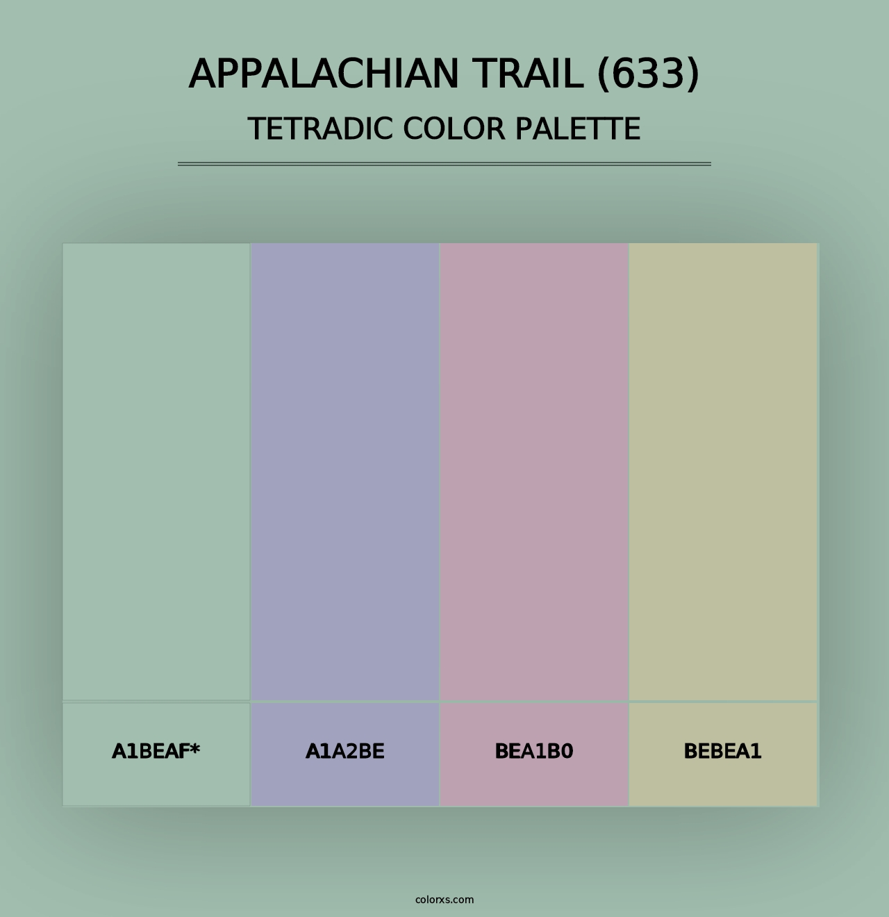 Appalachian Trail (633) - Tetradic Color Palette