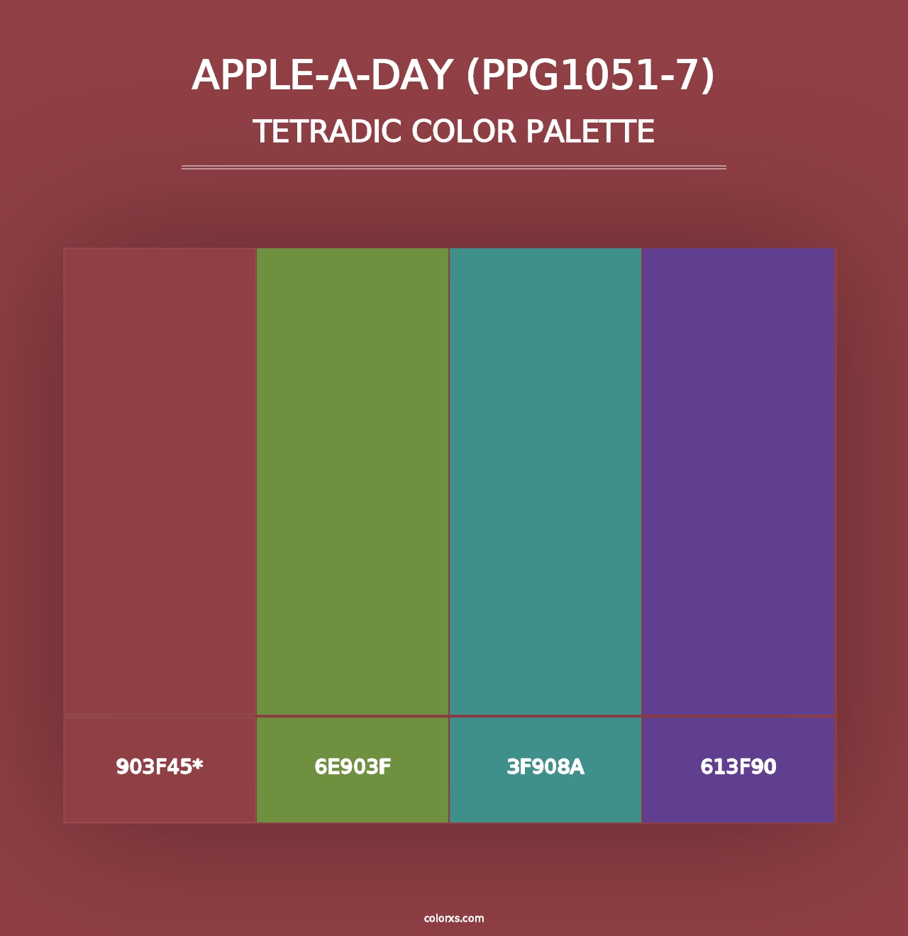 Apple-A-Day (PPG1051-7) - Tetradic Color Palette