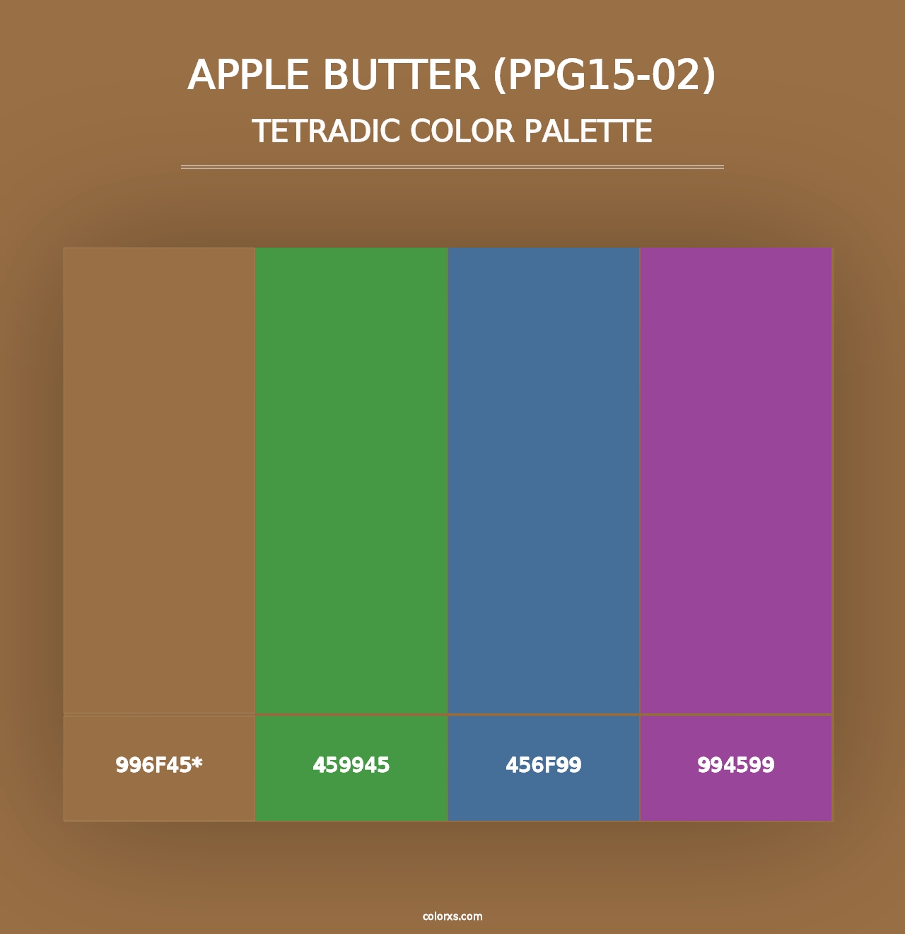 Apple Butter (PPG15-02) - Tetradic Color Palette