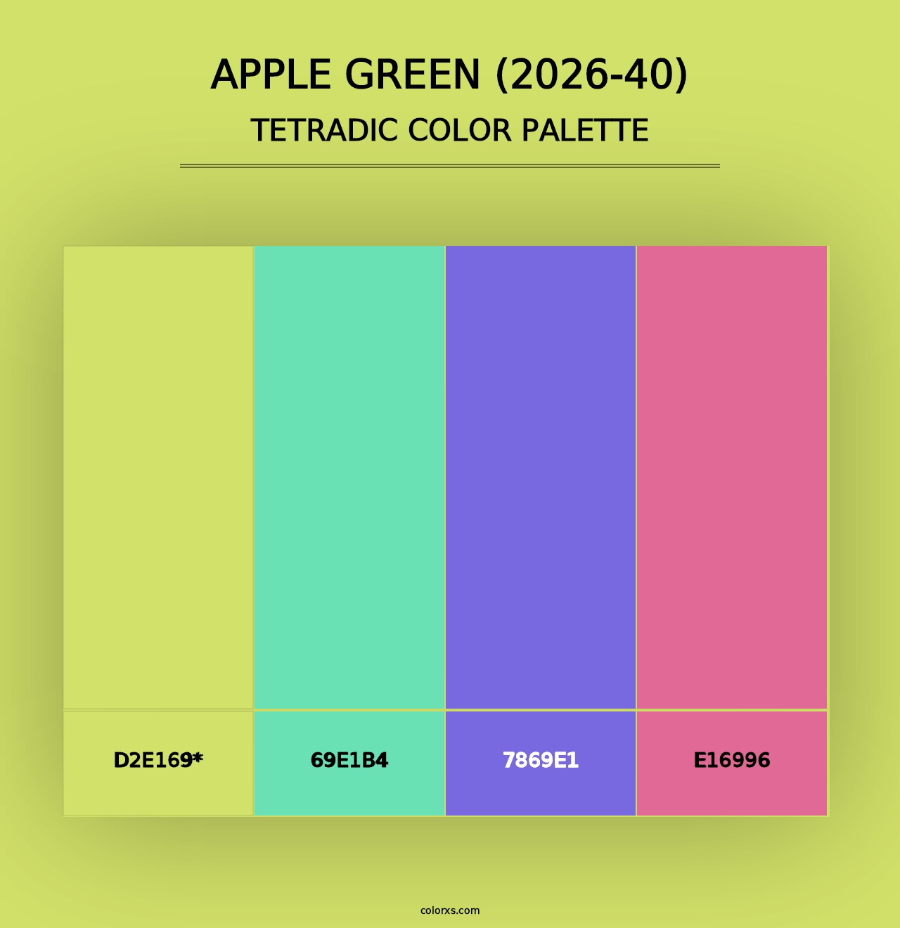 Apple Green (2026-40) - Tetradic Color Palette