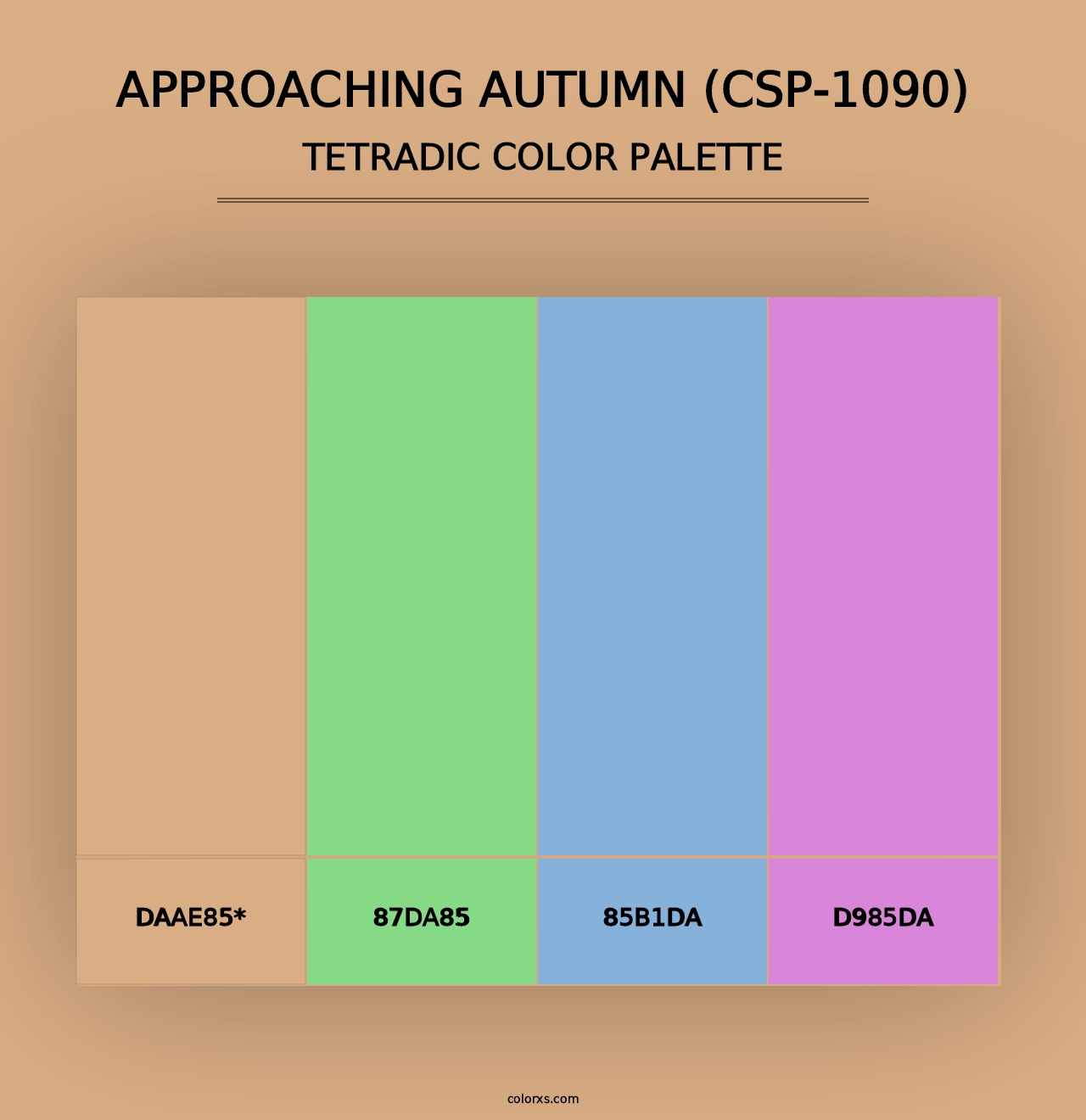 Approaching Autumn (CSP-1090) - Tetradic Color Palette