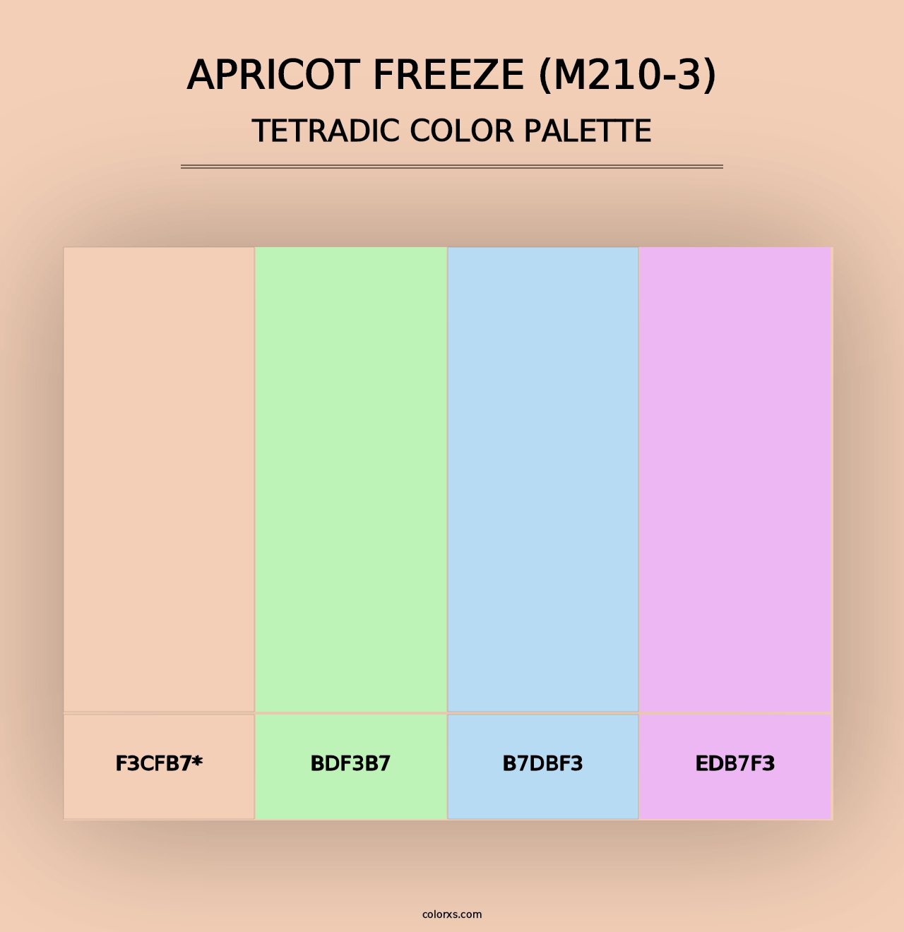 Apricot Freeze (M210-3) - Tetradic Color Palette