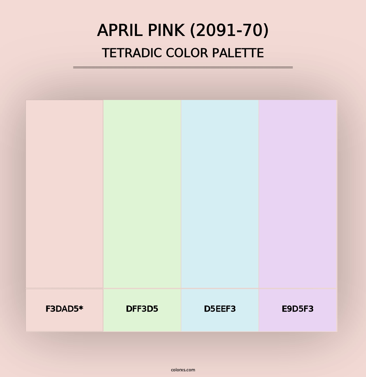 April Pink (2091-70) - Tetradic Color Palette