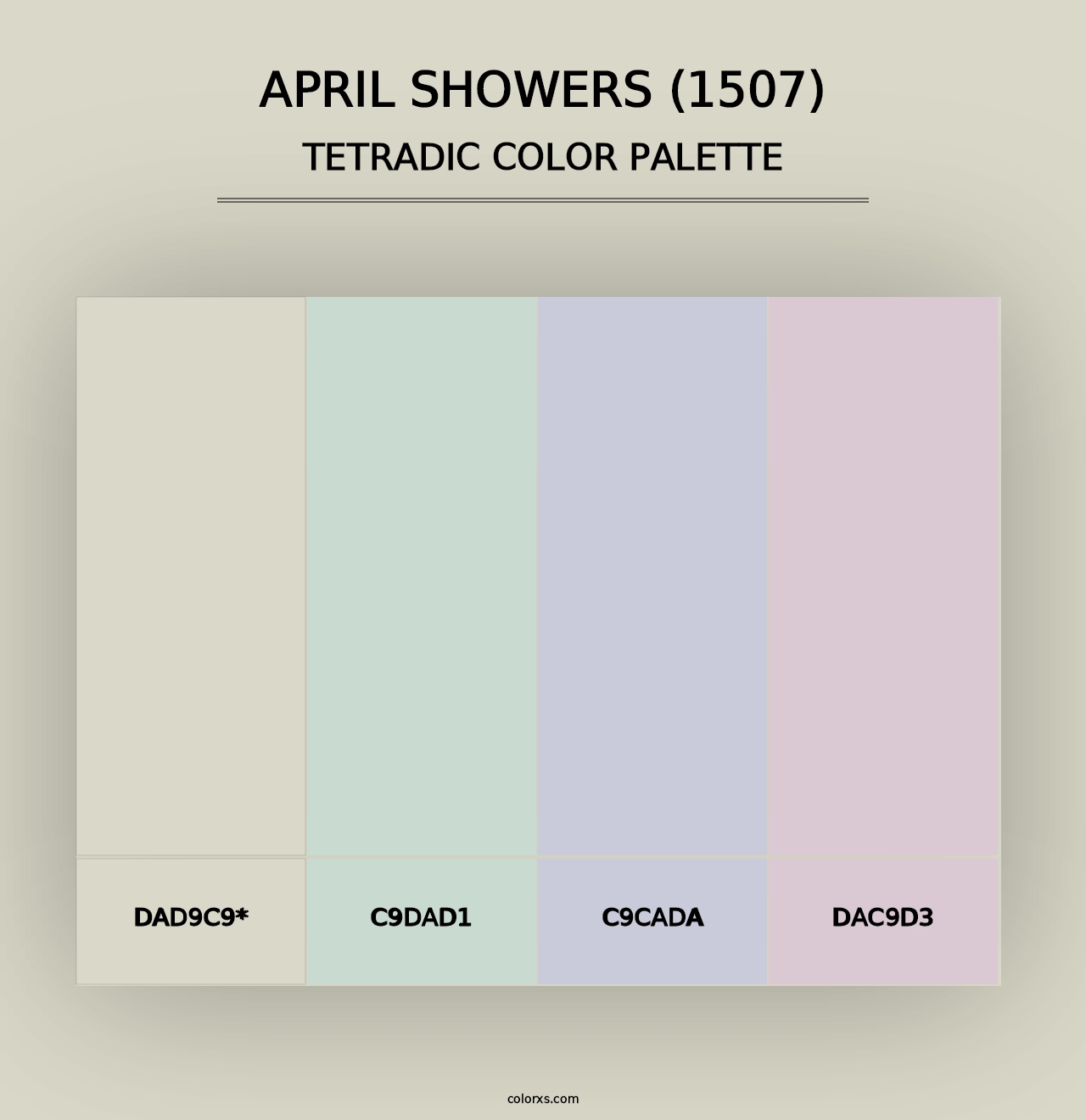 April Showers (1507) - Tetradic Color Palette