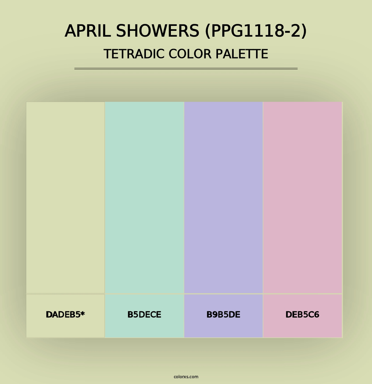 April Showers (PPG1118-2) - Tetradic Color Palette