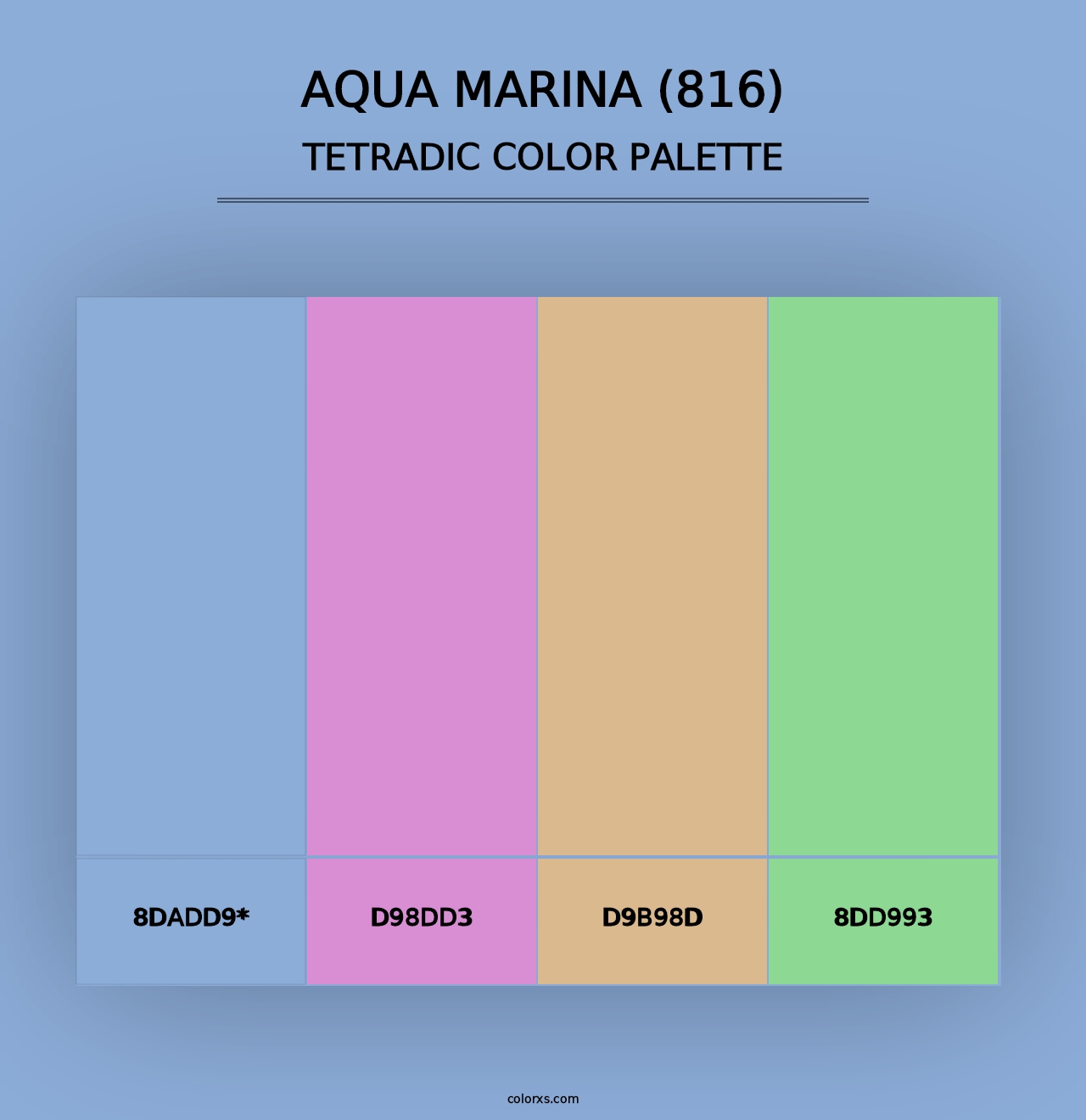 Aqua Marina (816) - Tetradic Color Palette