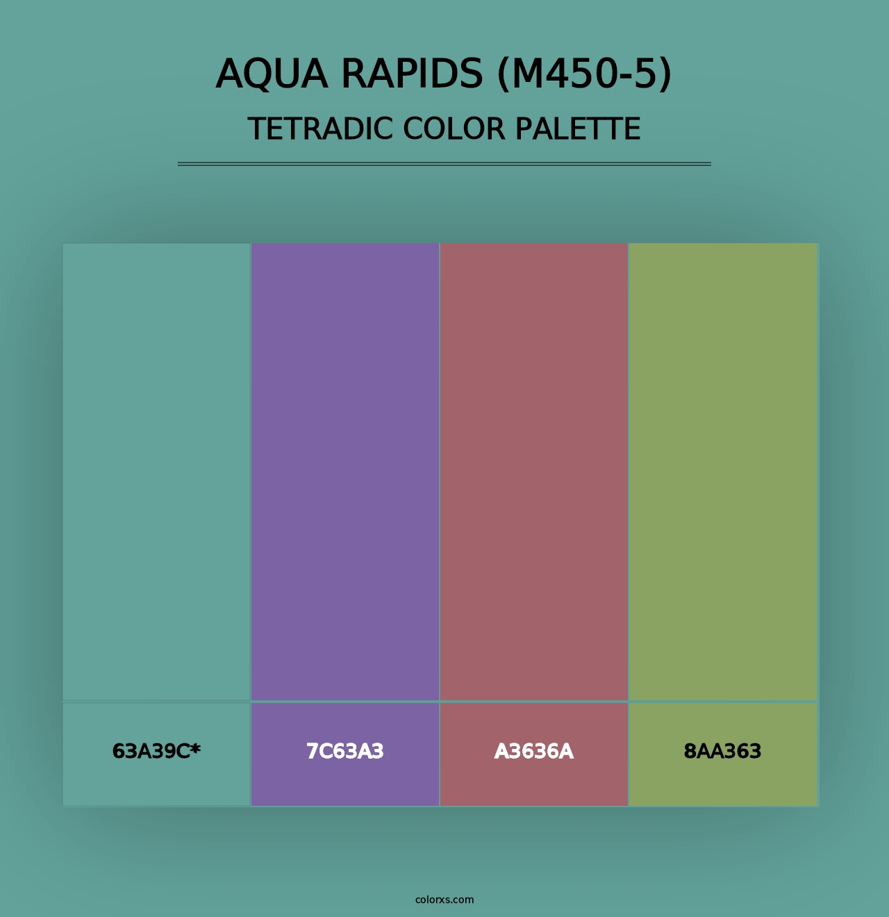 Aqua Rapids (M450-5) - Tetradic Color Palette