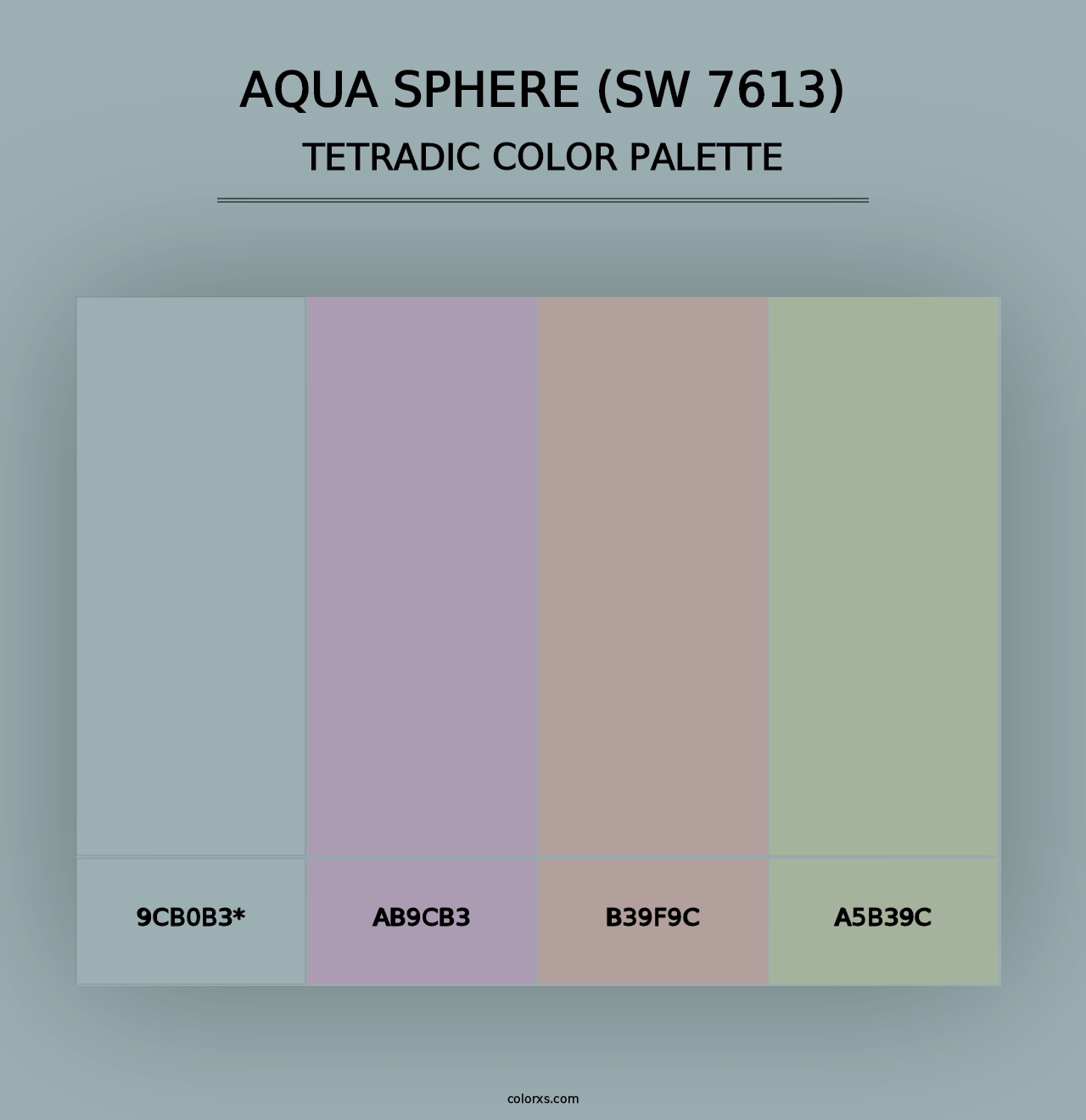 Aqua Sphere (SW 7613) - Tetradic Color Palette