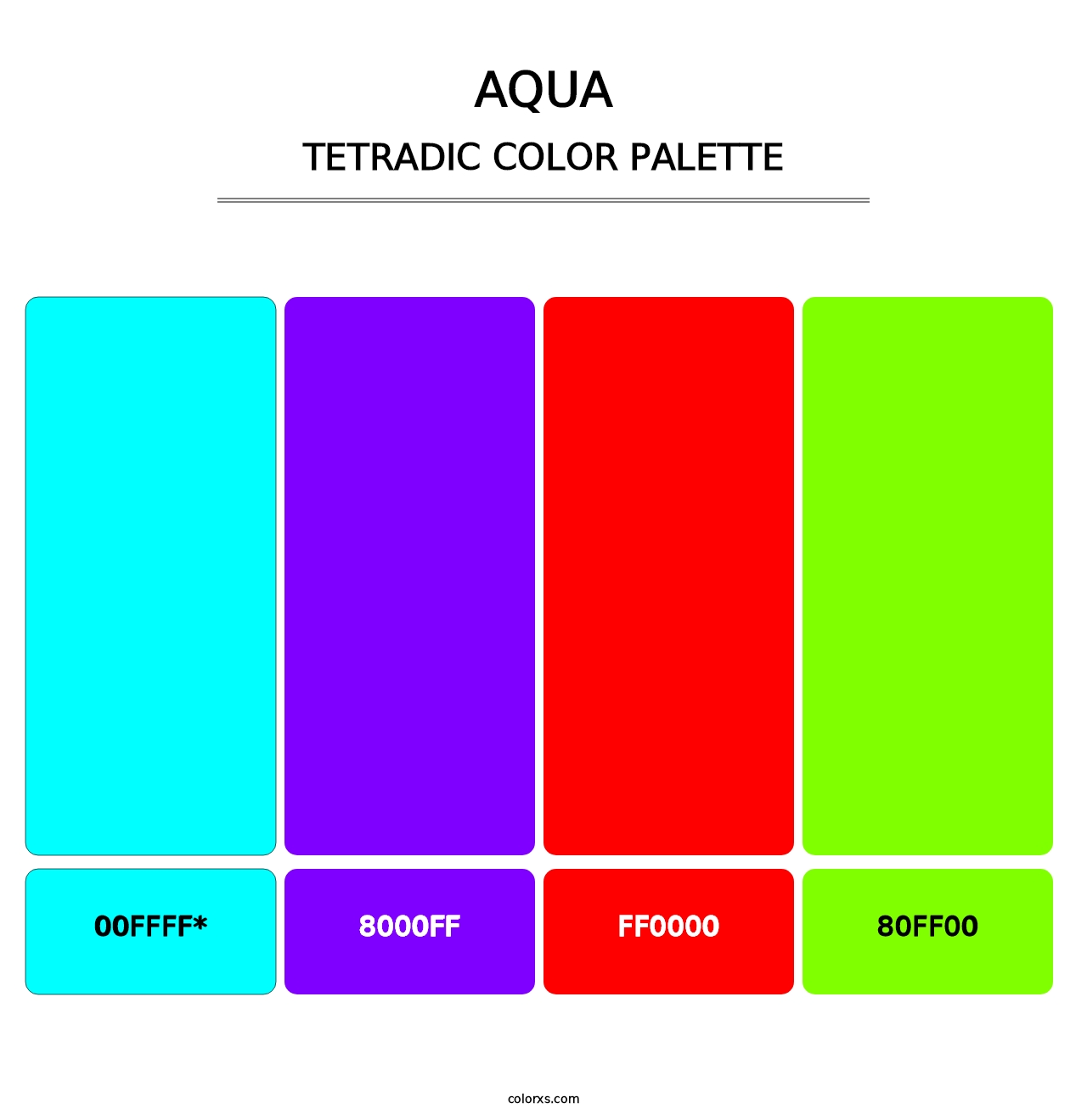 Aqua - Tetradic Color Palette