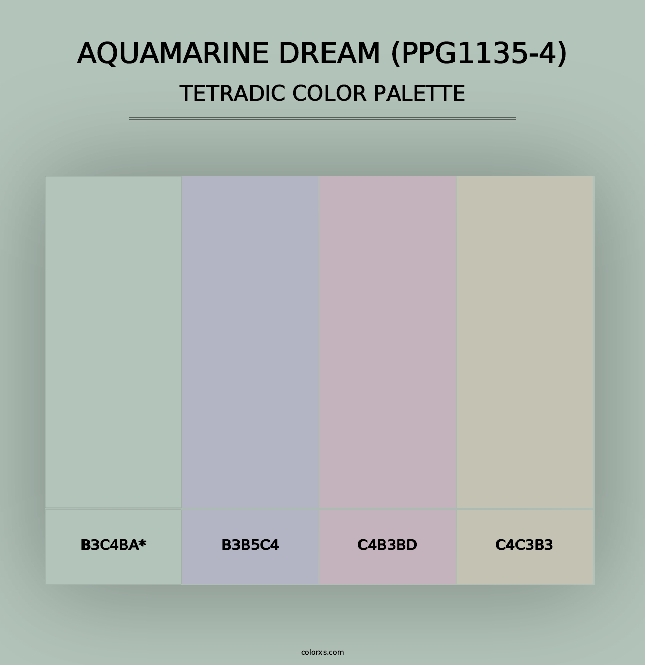 Aquamarine Dream (PPG1135-4) - Tetradic Color Palette