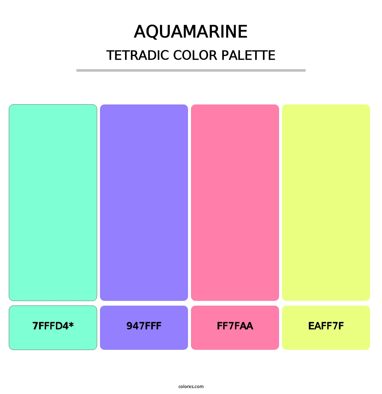 Aquamarine - Tetradic Color Palette
