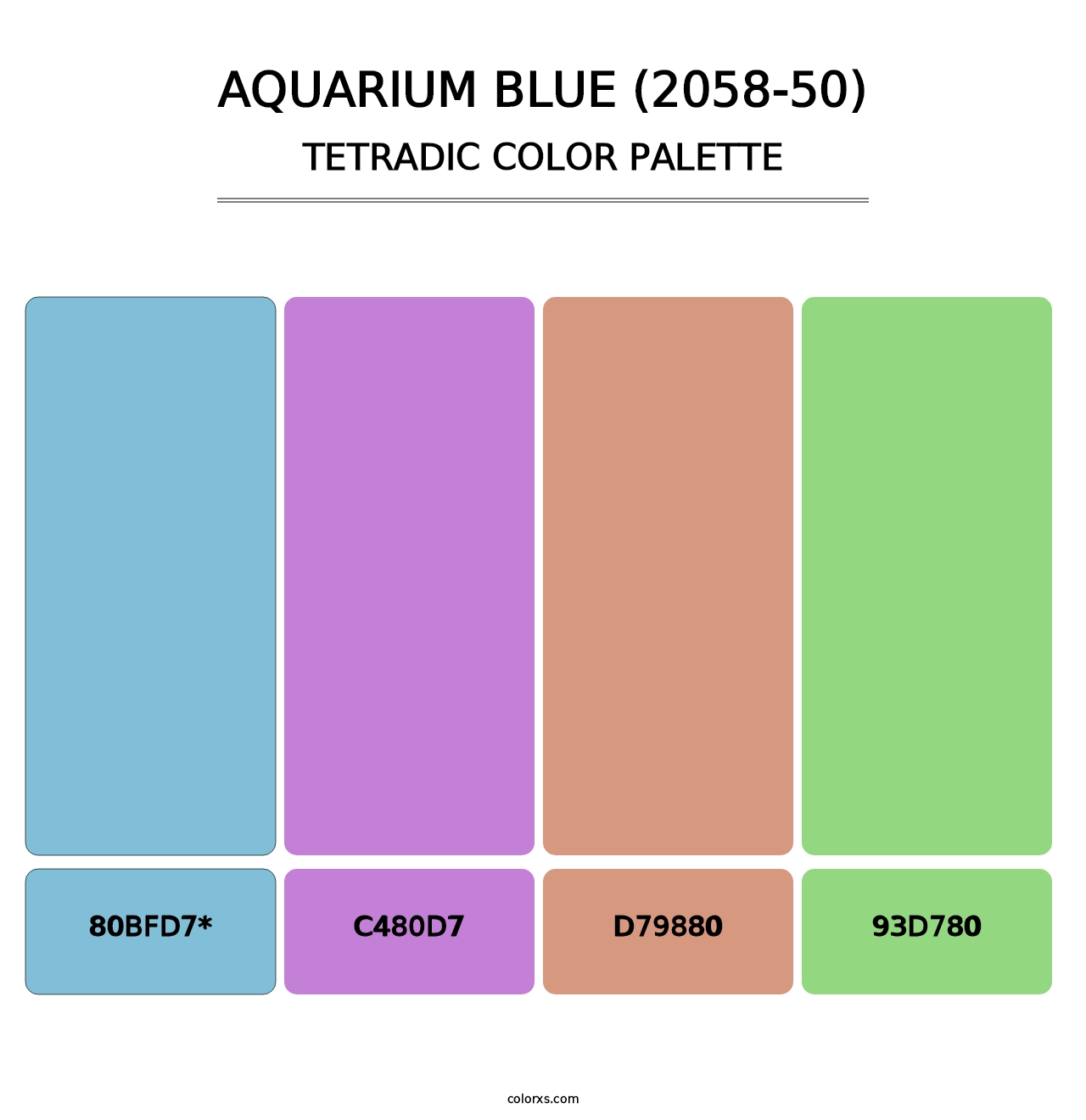 Aquarium Blue (2058-50) - Tetradic Color Palette