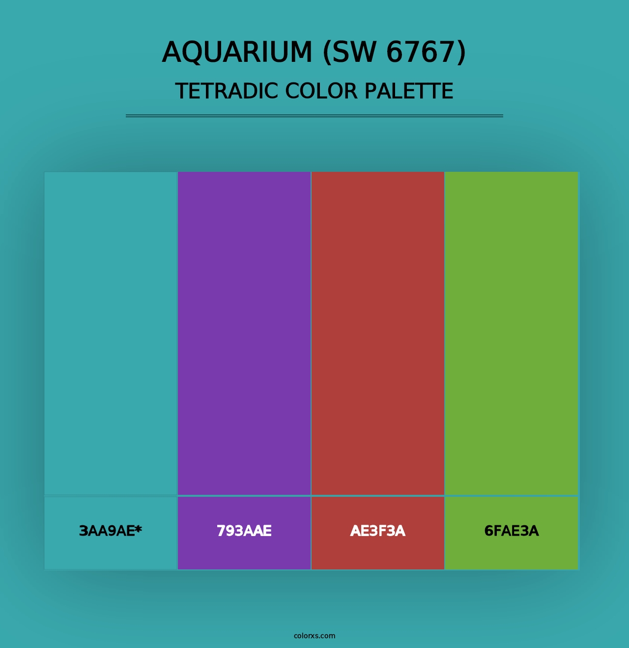 Aquarium (SW 6767) - Tetradic Color Palette