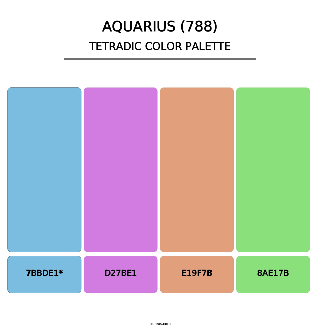 Aquarius (788) - Tetradic Color Palette