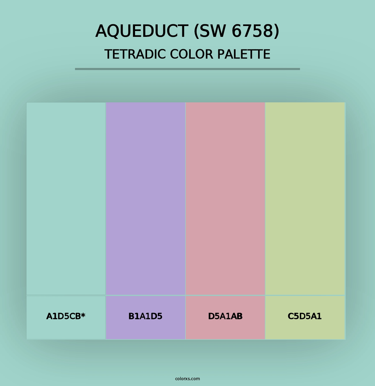 Aqueduct (SW 6758) - Tetradic Color Palette