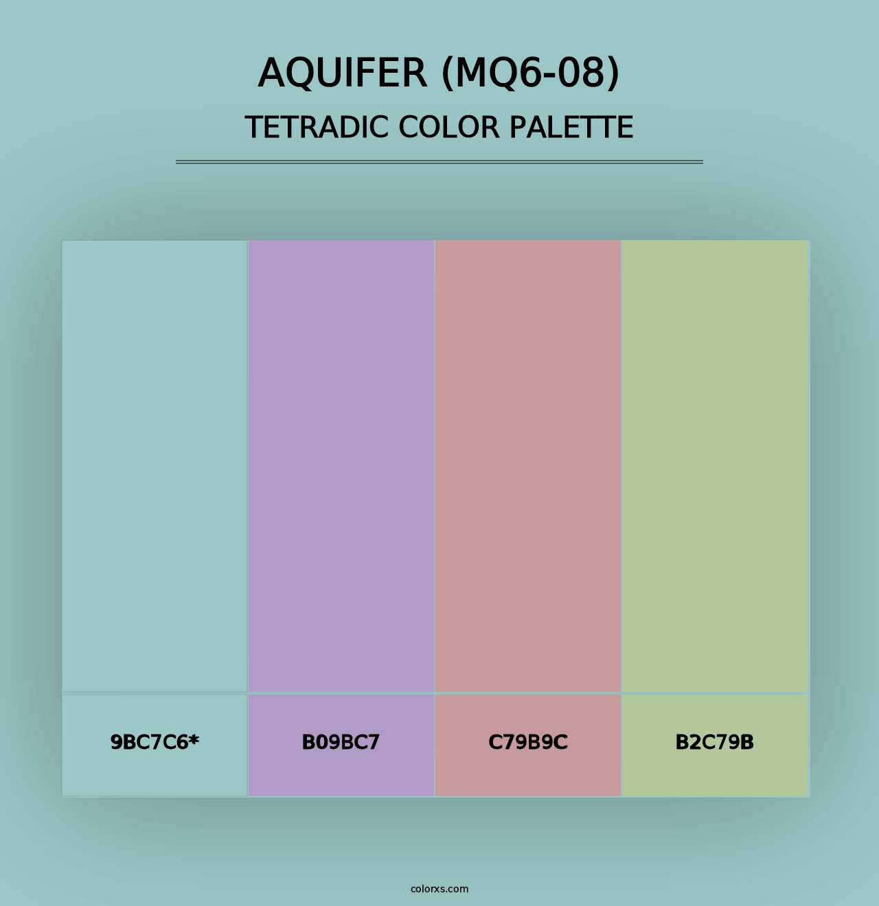 Aquifer (MQ6-08) - Tetradic Color Palette