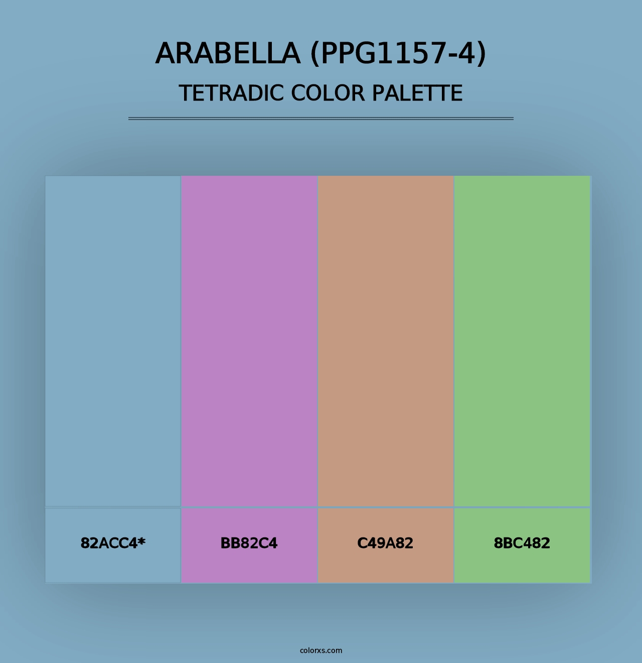 Arabella (PPG1157-4) - Tetradic Color Palette