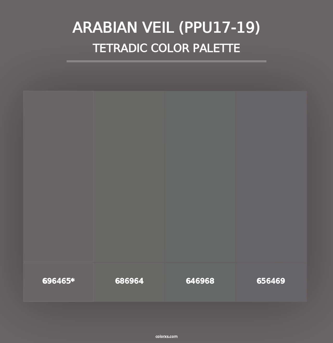 Arabian Veil (PPU17-19) - Tetradic Color Palette