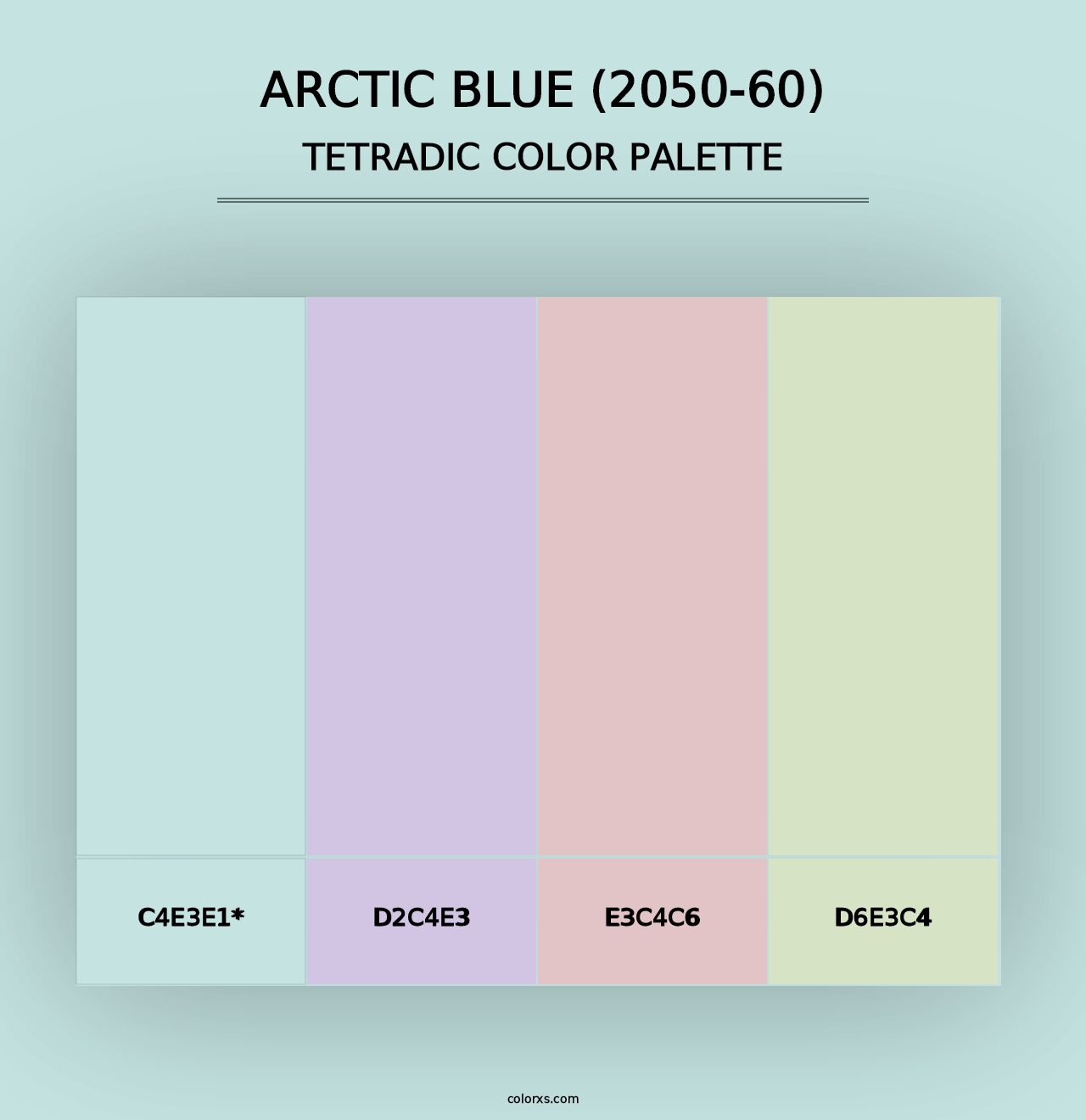 Arctic Blue (2050-60) - Tetradic Color Palette