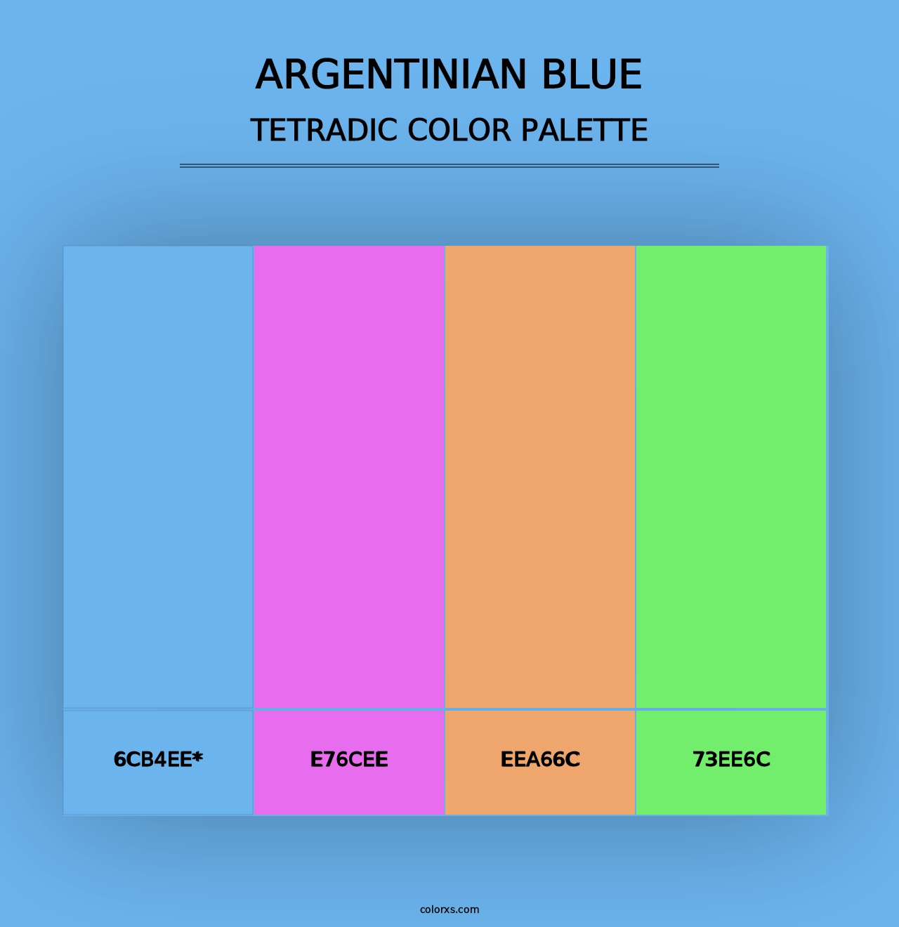 Argentinian Blue - Tetradic Color Palette