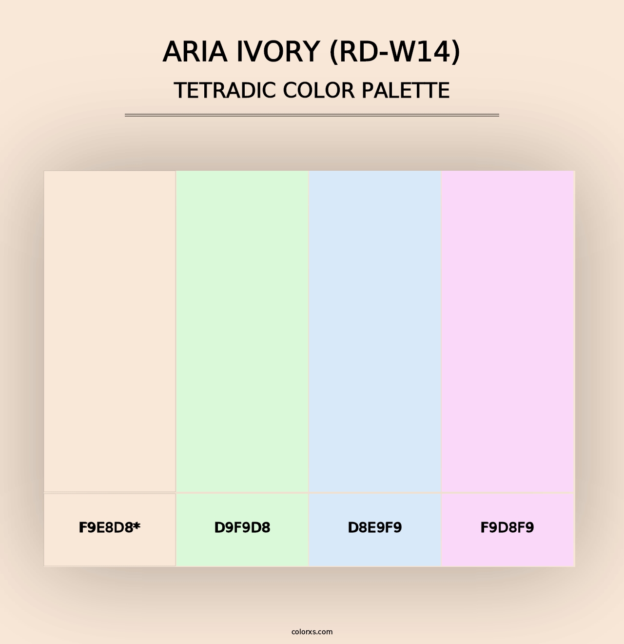 Aria Ivory (RD-W14) - Tetradic Color Palette