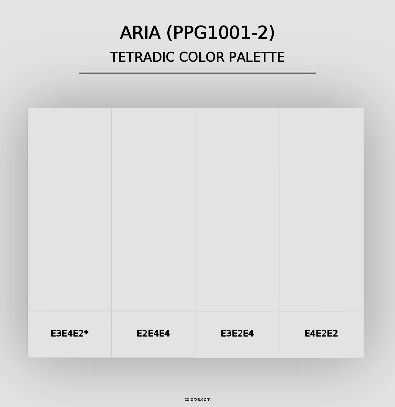 Aria (PPG1001-2) - Tetradic Color Palette