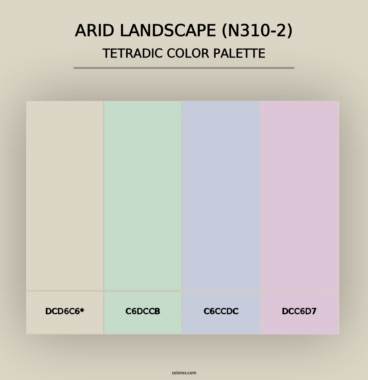 Arid Landscape (N310-2) - Tetradic Color Palette