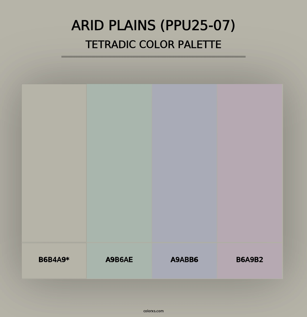 Arid Plains (PPU25-07) - Tetradic Color Palette