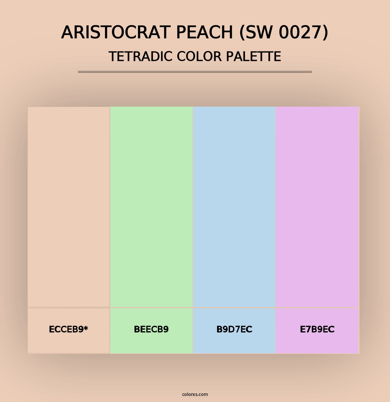 Aristocrat Peach (SW 0027) - Tetradic Color Palette