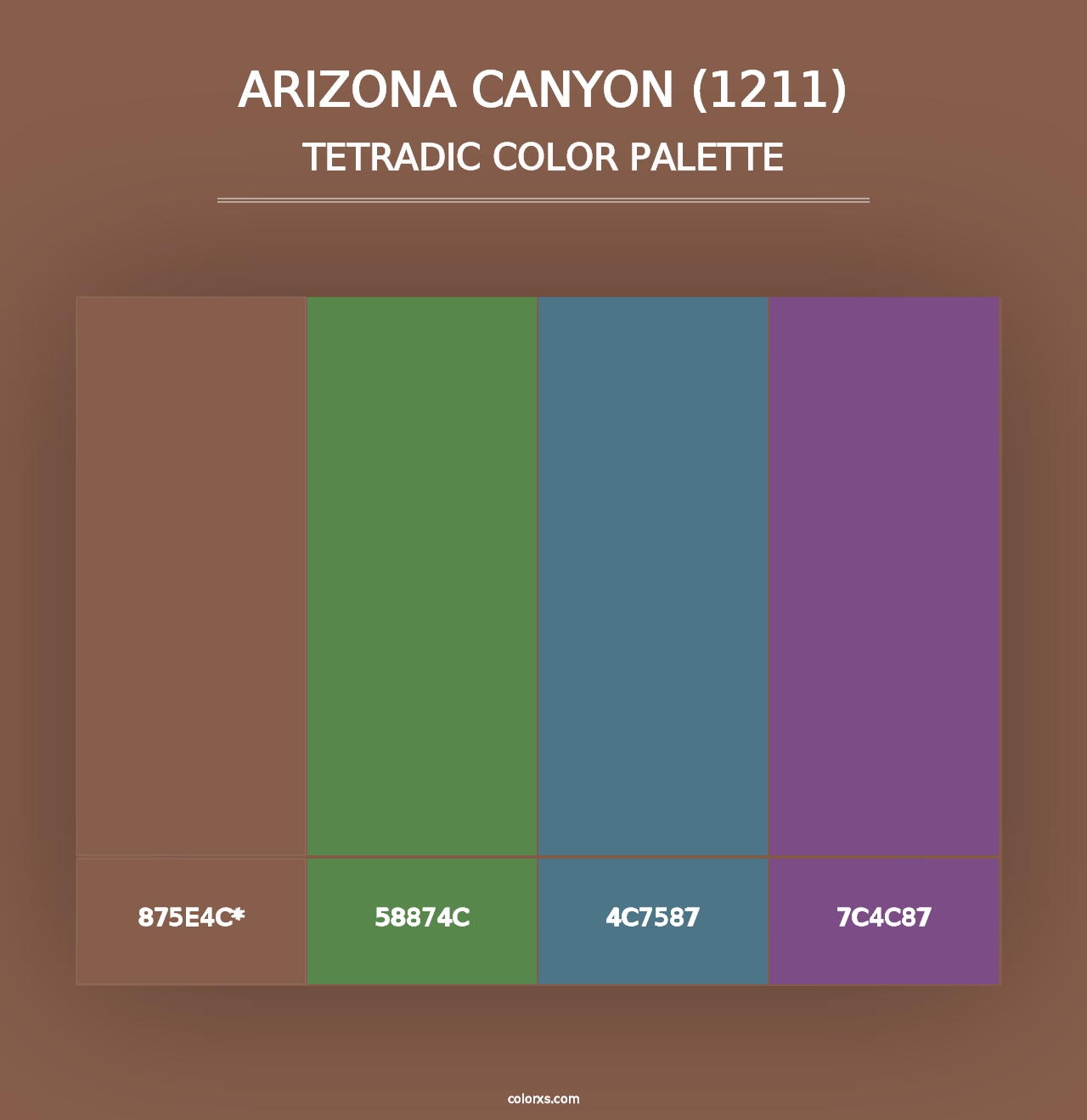 Arizona Canyon (1211) - Tetradic Color Palette