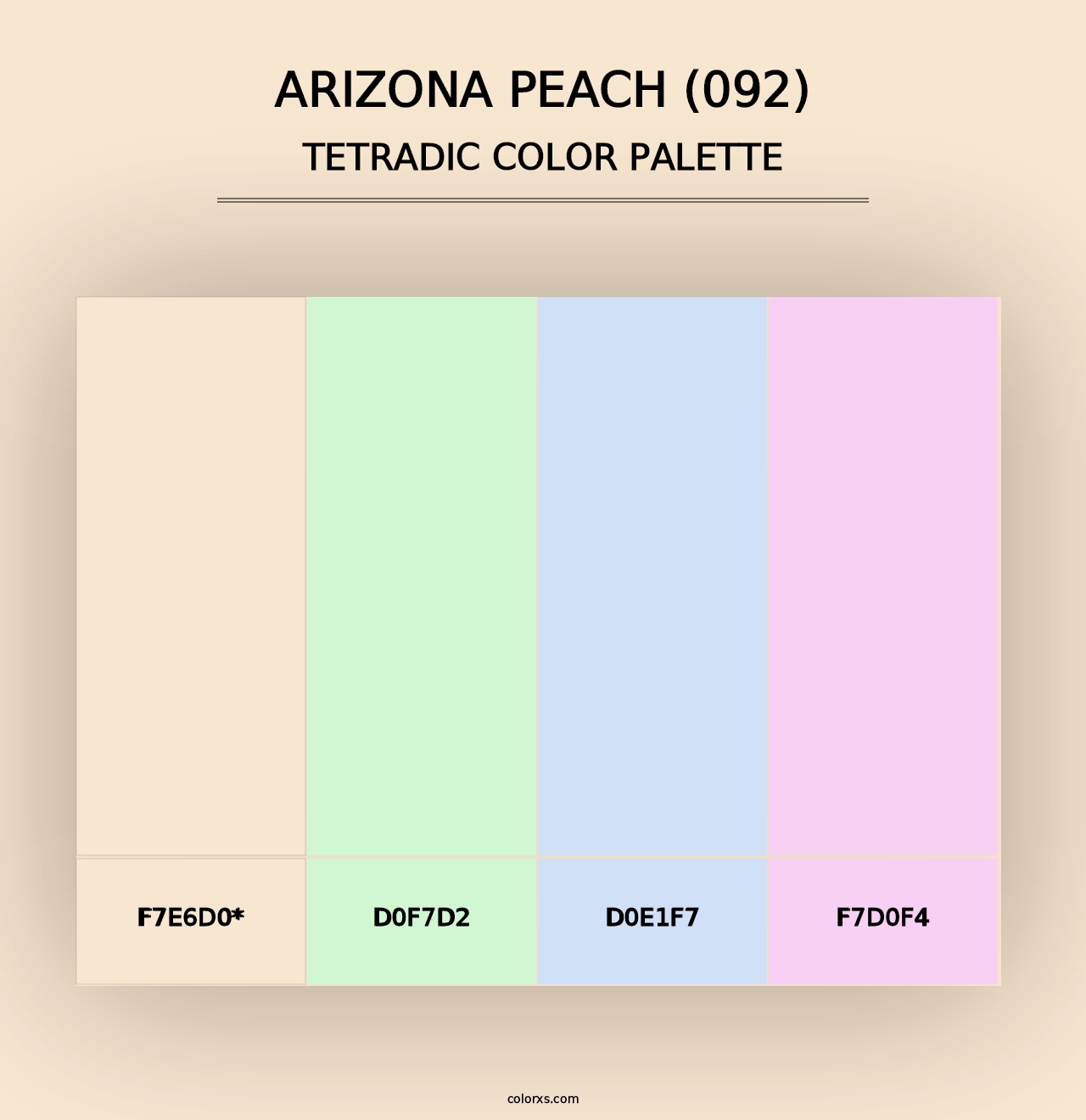 Arizona Peach (092) - Tetradic Color Palette