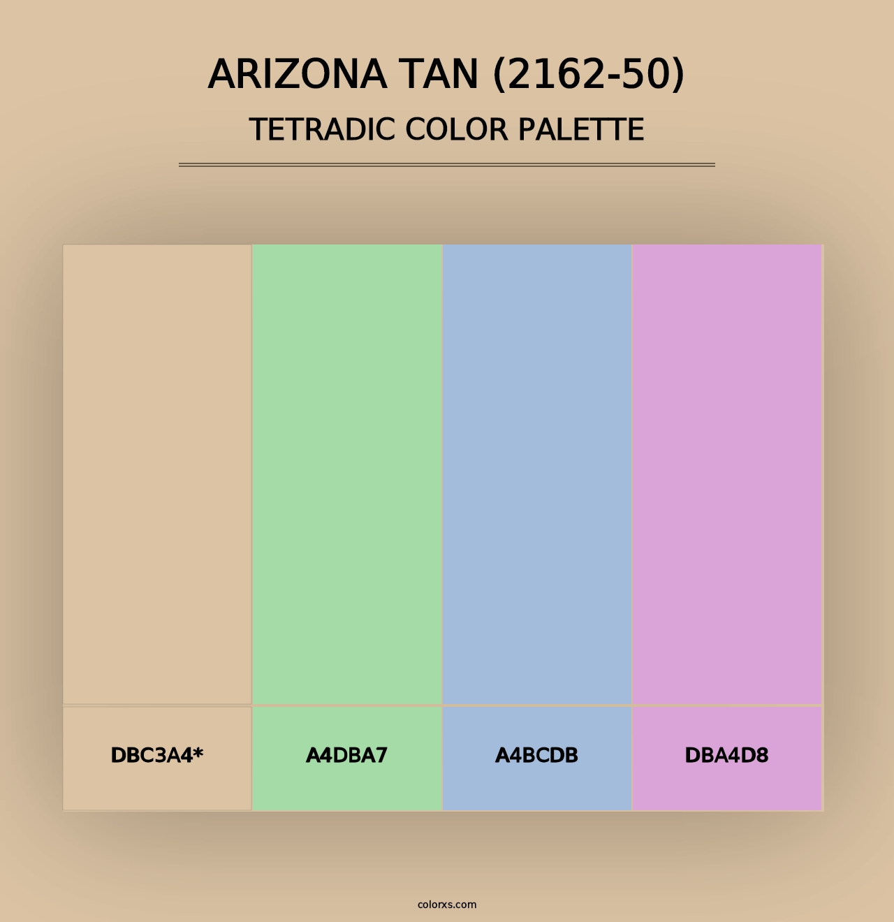 Arizona Tan (2162-50) - Tetradic Color Palette