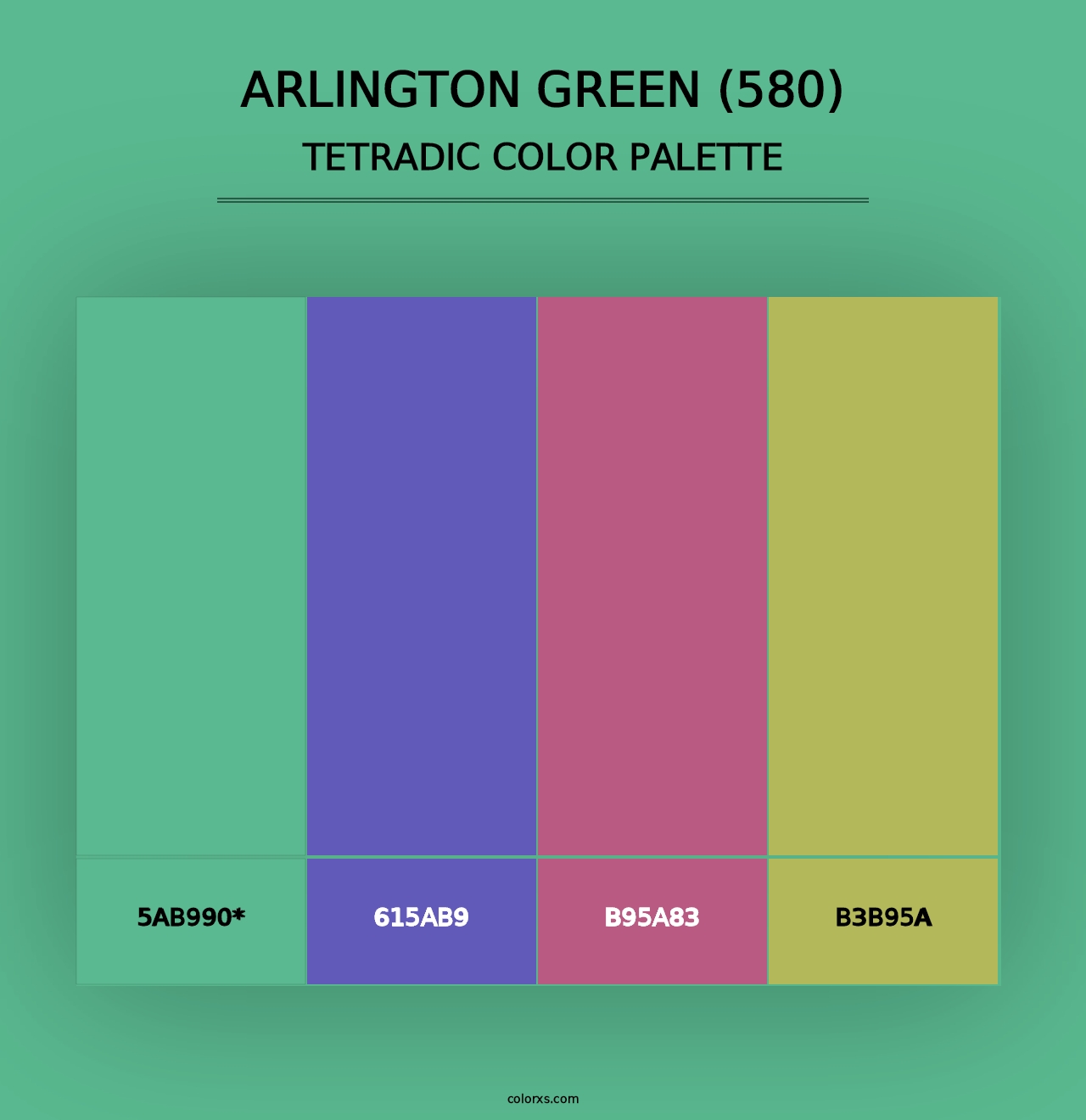 Arlington Green (580) - Tetradic Color Palette