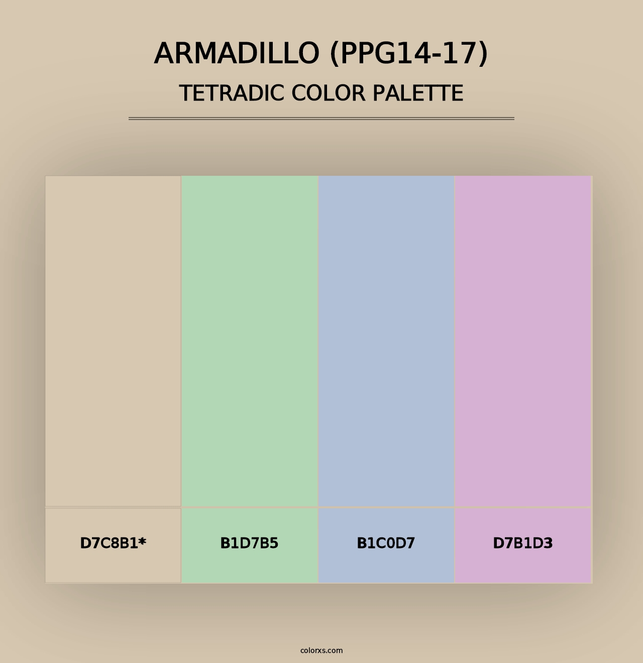 Armadillo (PPG14-17) - Tetradic Color Palette