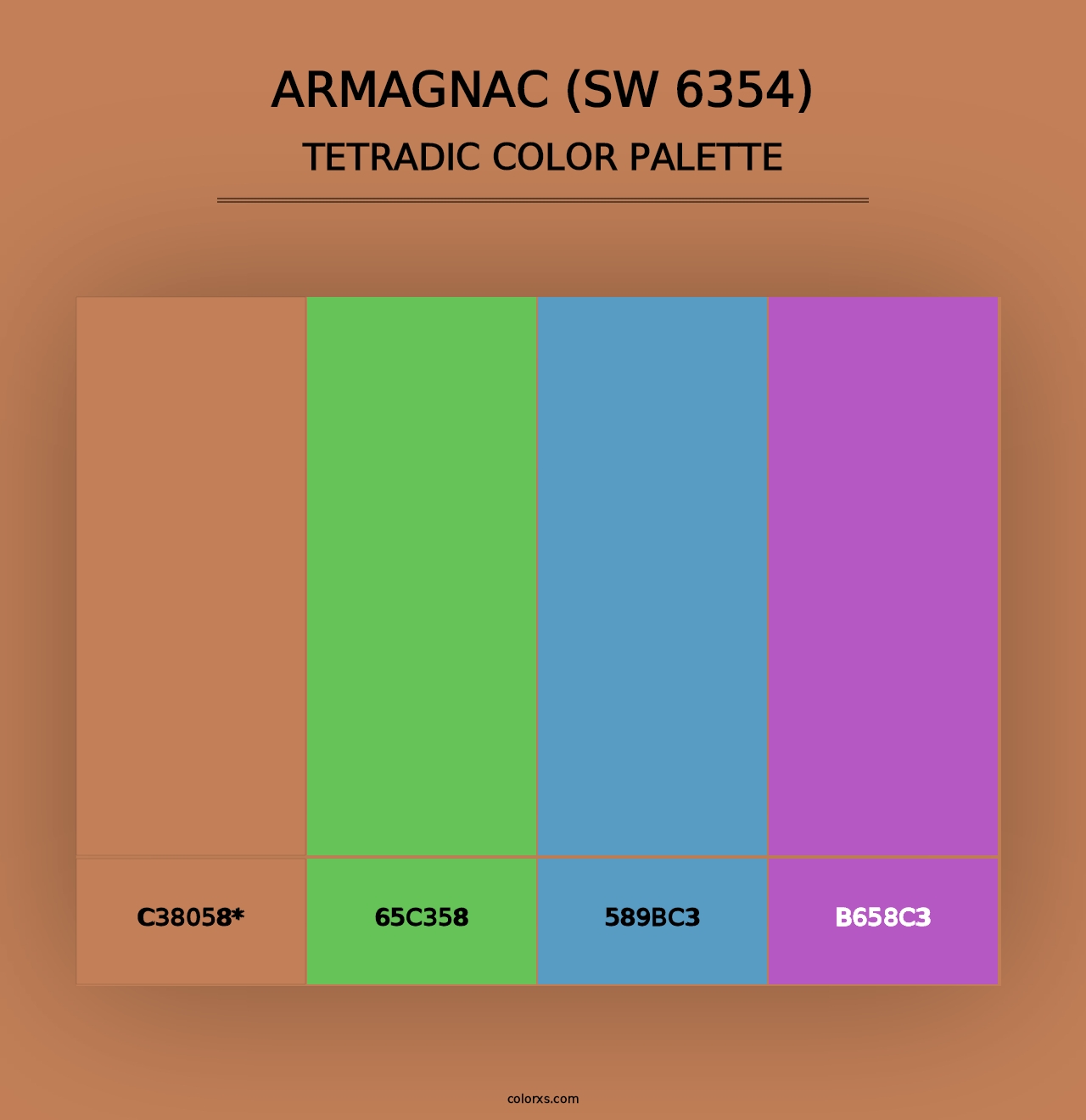 Armagnac (SW 6354) - Tetradic Color Palette