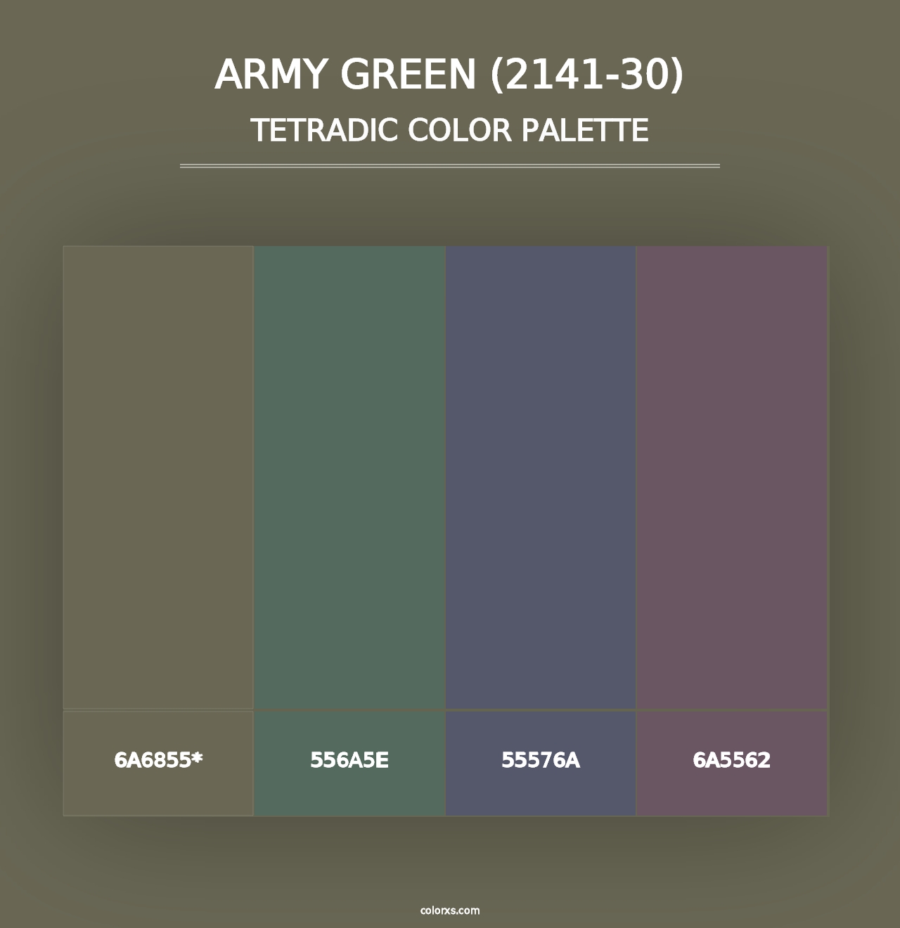 Army Green (2141-30) - Tetradic Color Palette