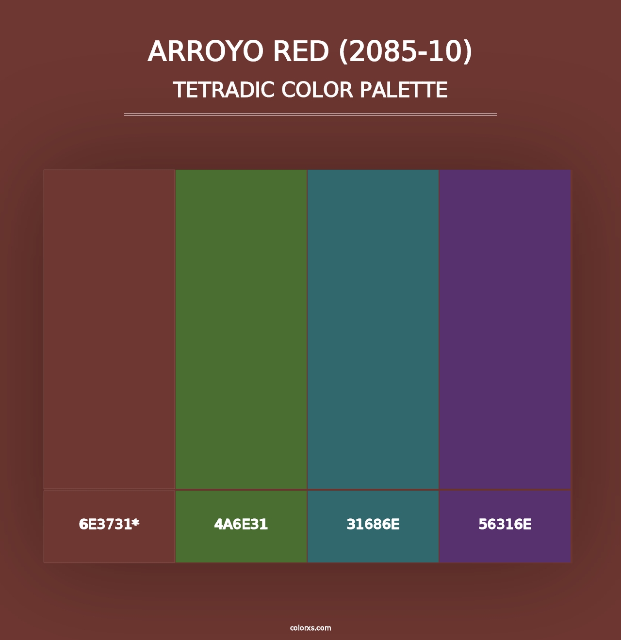 Arroyo Red (2085-10) - Tetradic Color Palette