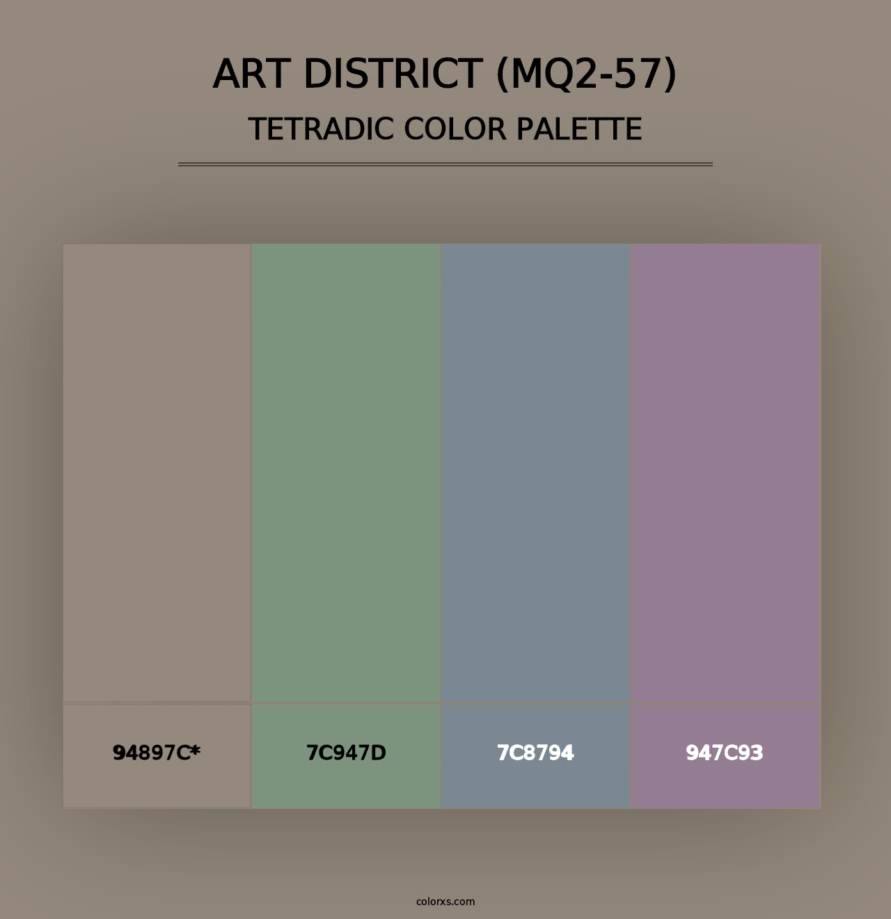 Art District (MQ2-57) - Tetradic Color Palette