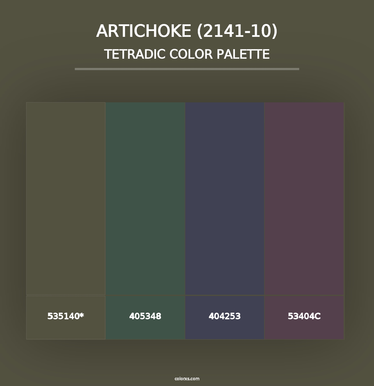 Artichoke (2141-10) - Tetradic Color Palette