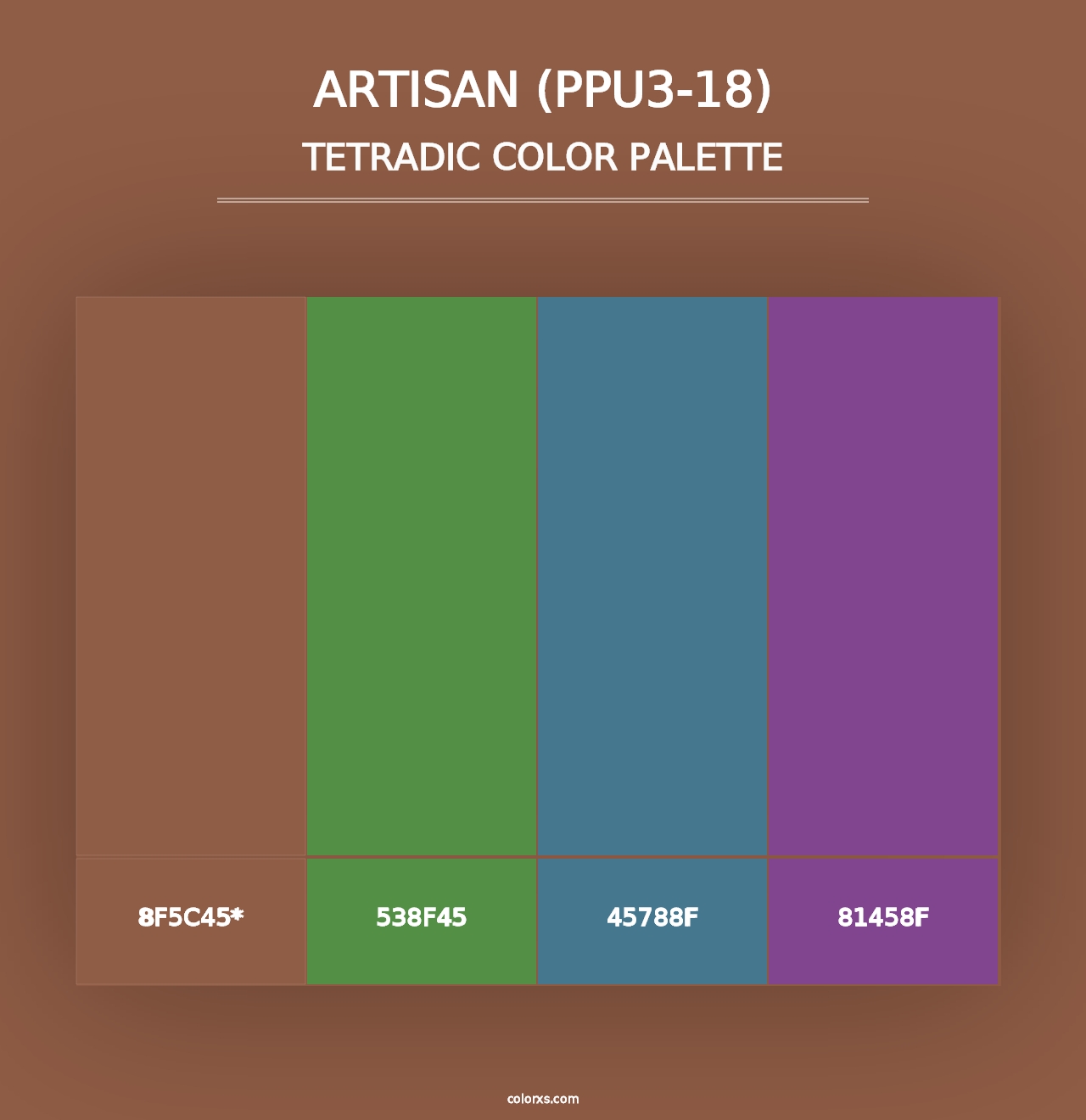 Artisan (PPU3-18) - Tetradic Color Palette