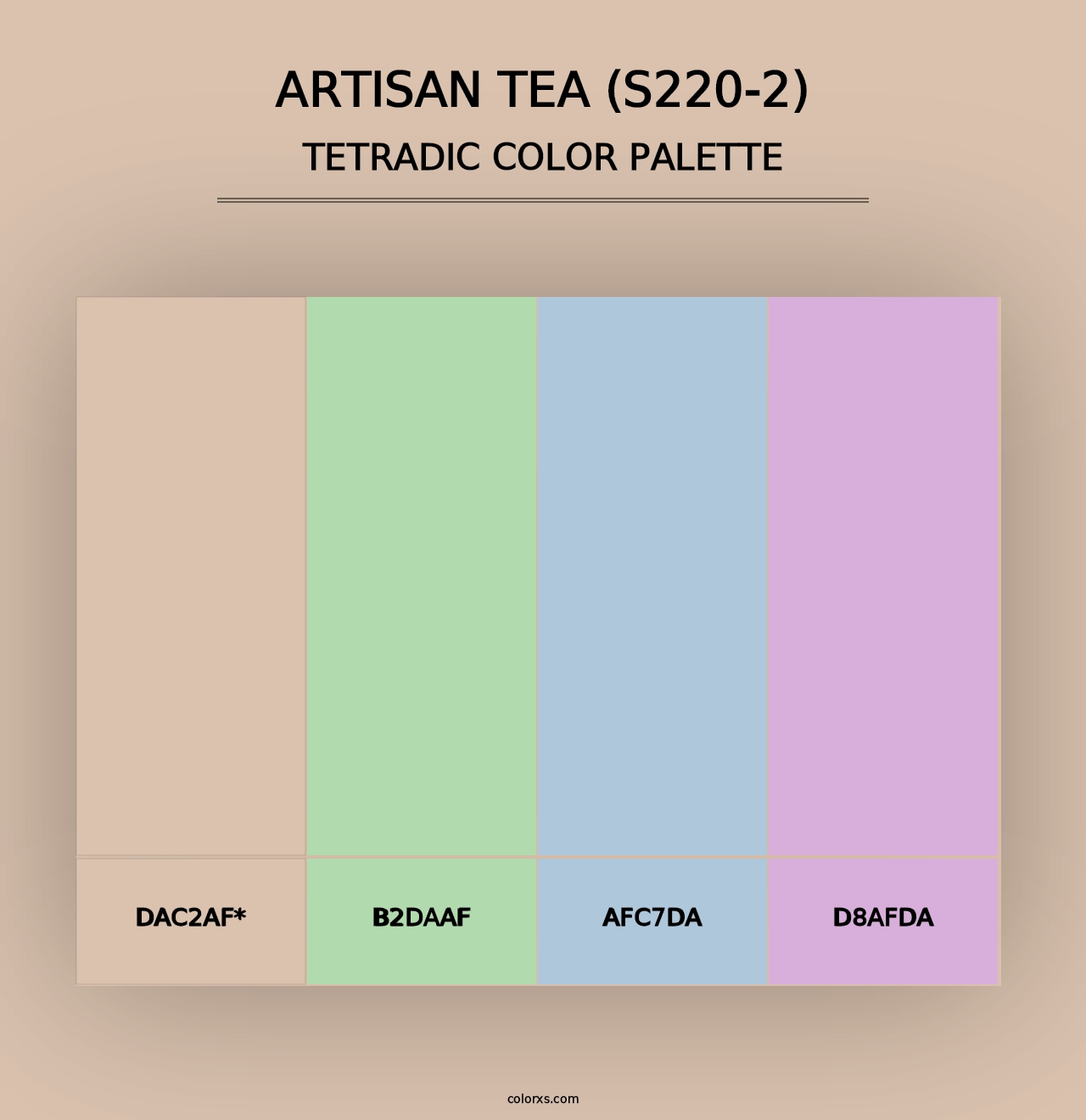 Artisan Tea (S220-2) - Tetradic Color Palette